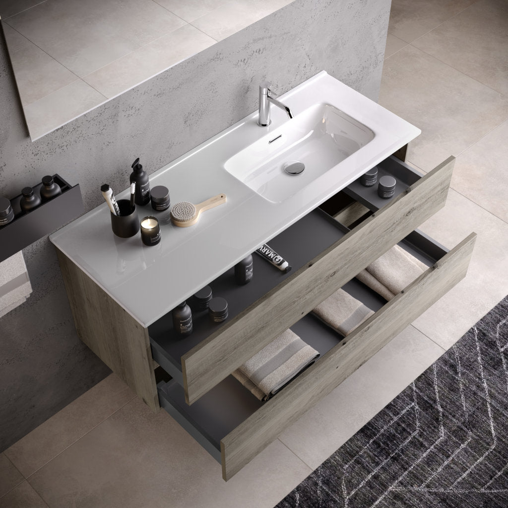 Composizione vasca DX 3 pezzi PHOEBE-41 | Pino artico