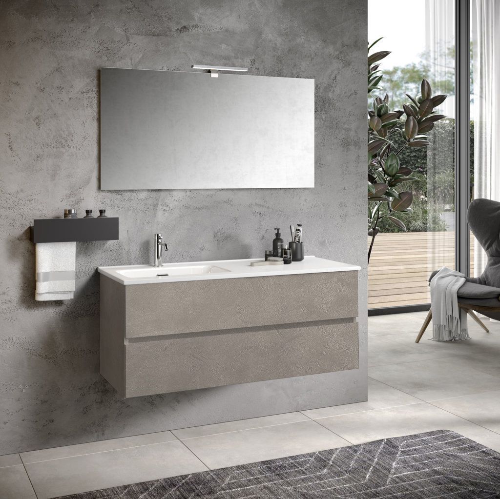 Composizione vasca SX PHOEBE | Avana pietra