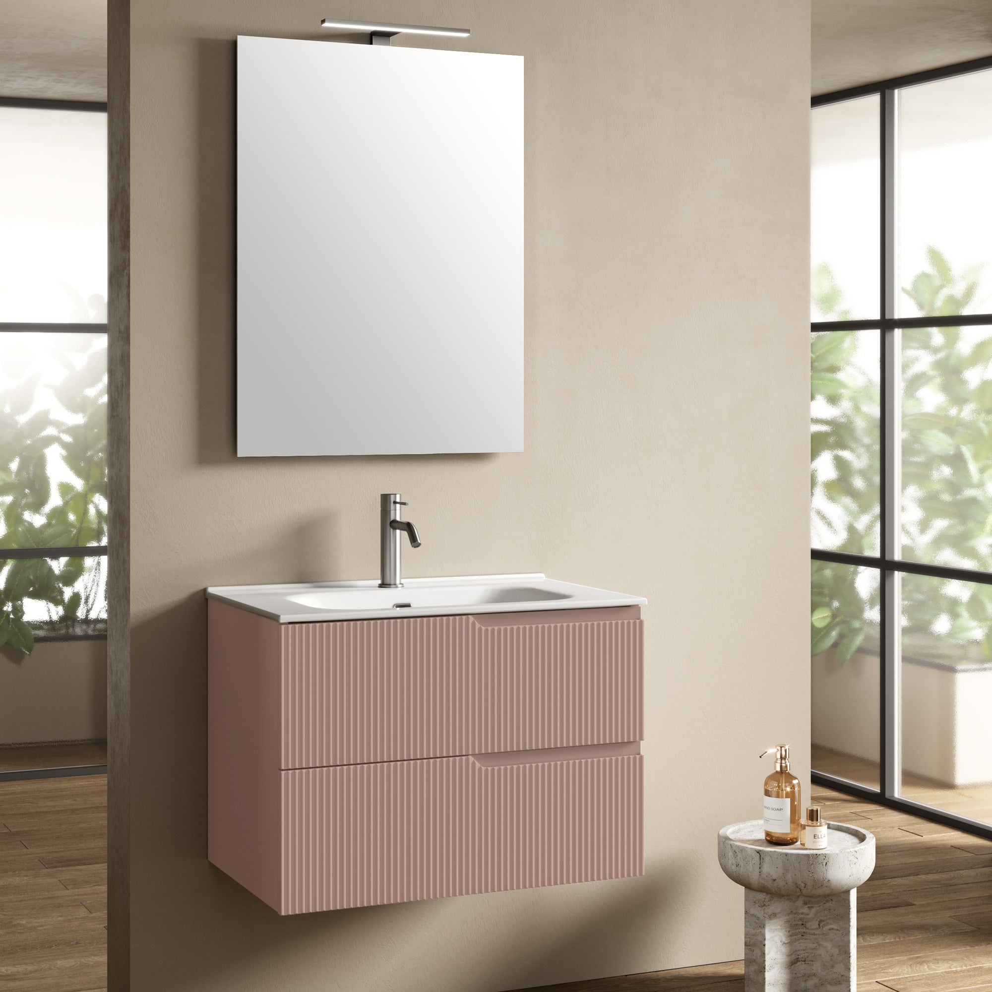 Composizione 4 pezzi EUPORIA | Rosa cipria