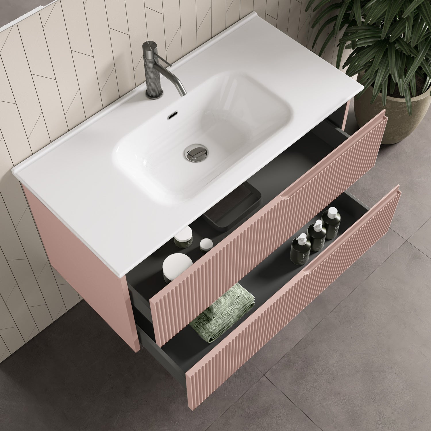 Composizione 4 pezzi EUPORIA | Rosa cipria