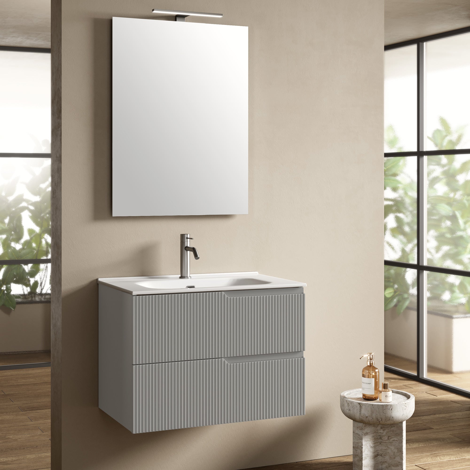 Composizione 4 pezzi EUPORIA | Grigio opaco