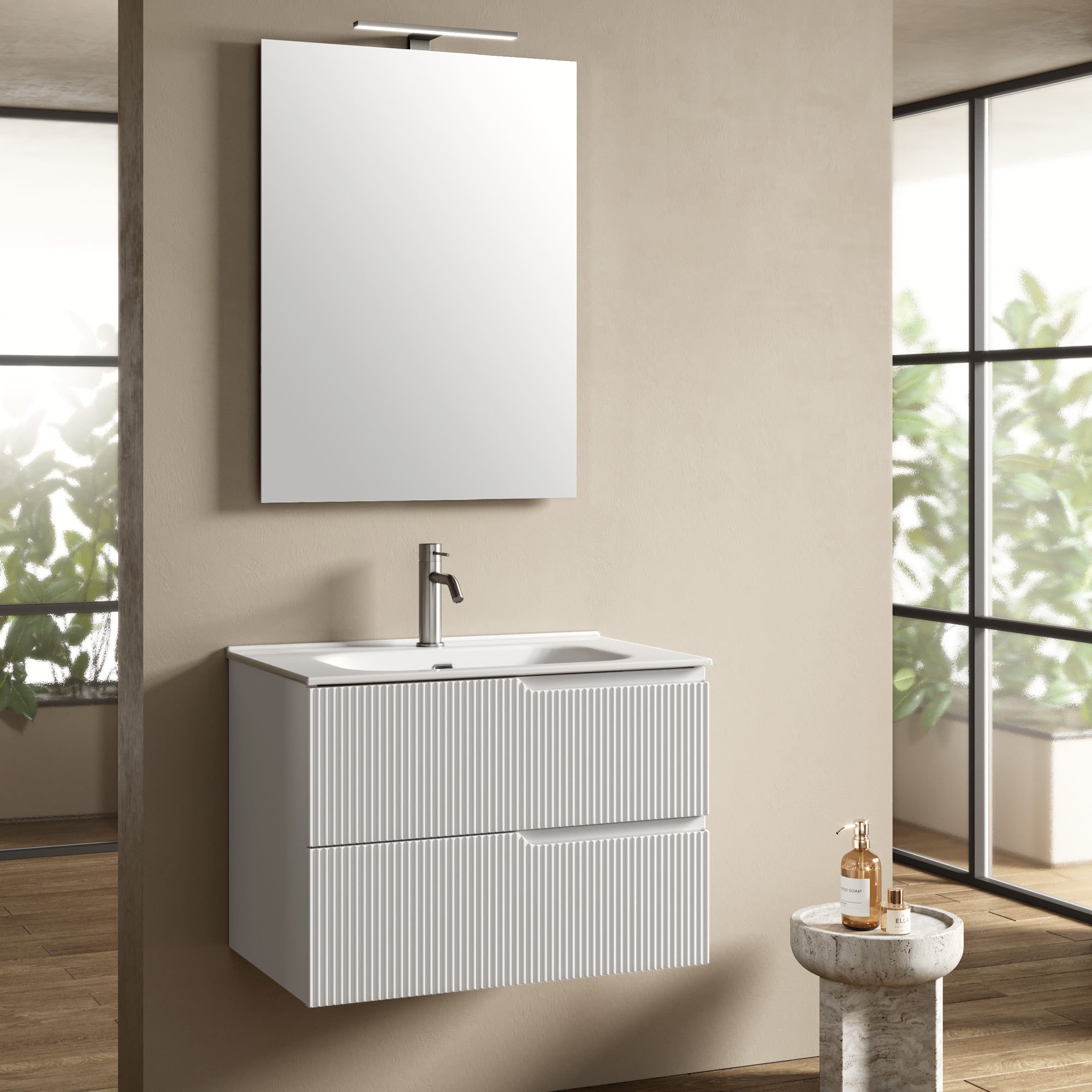 Composizione 4 pezzi EUPORIA | Bianco opaco