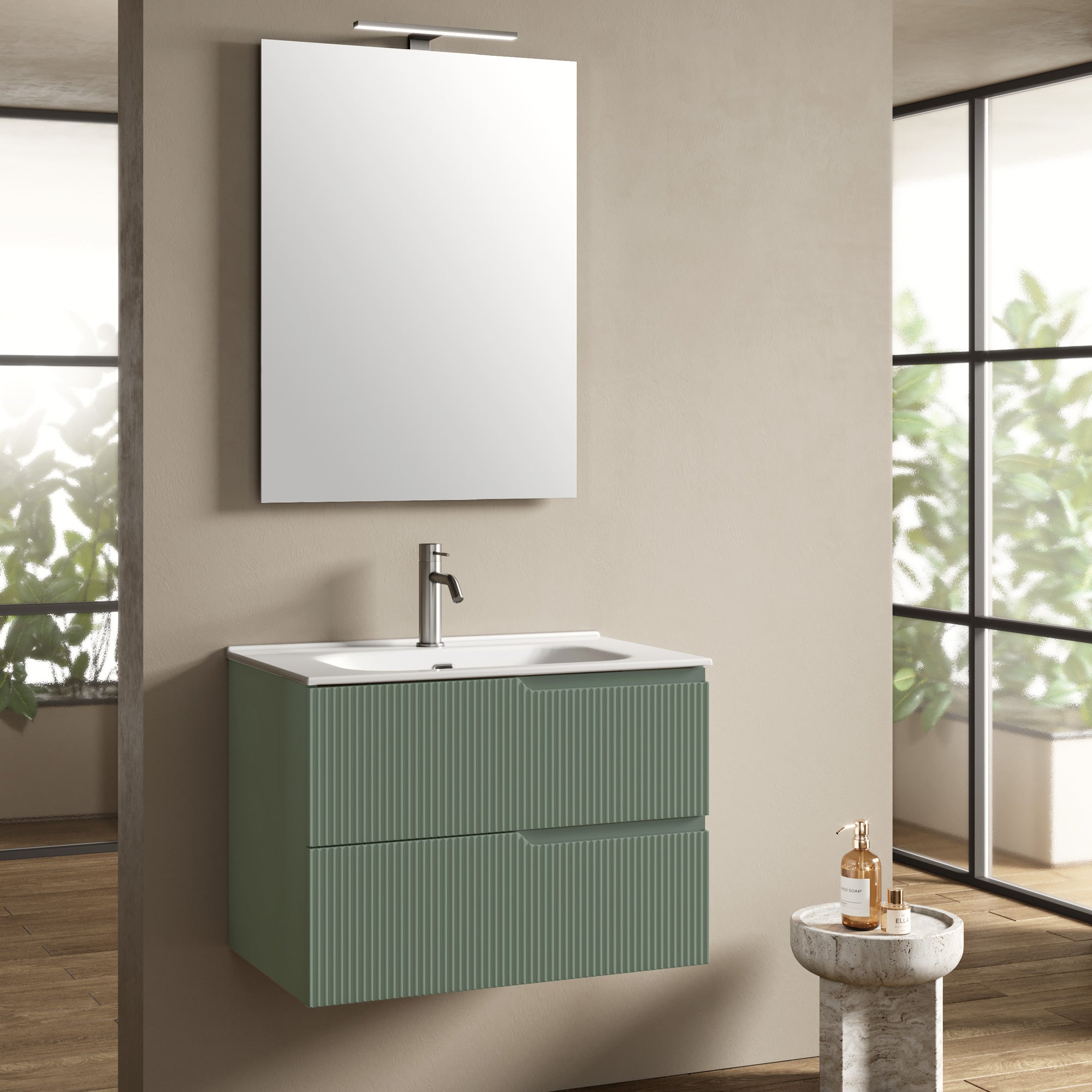 Composizione 4 pezzi EUPORIA | Verde salvia