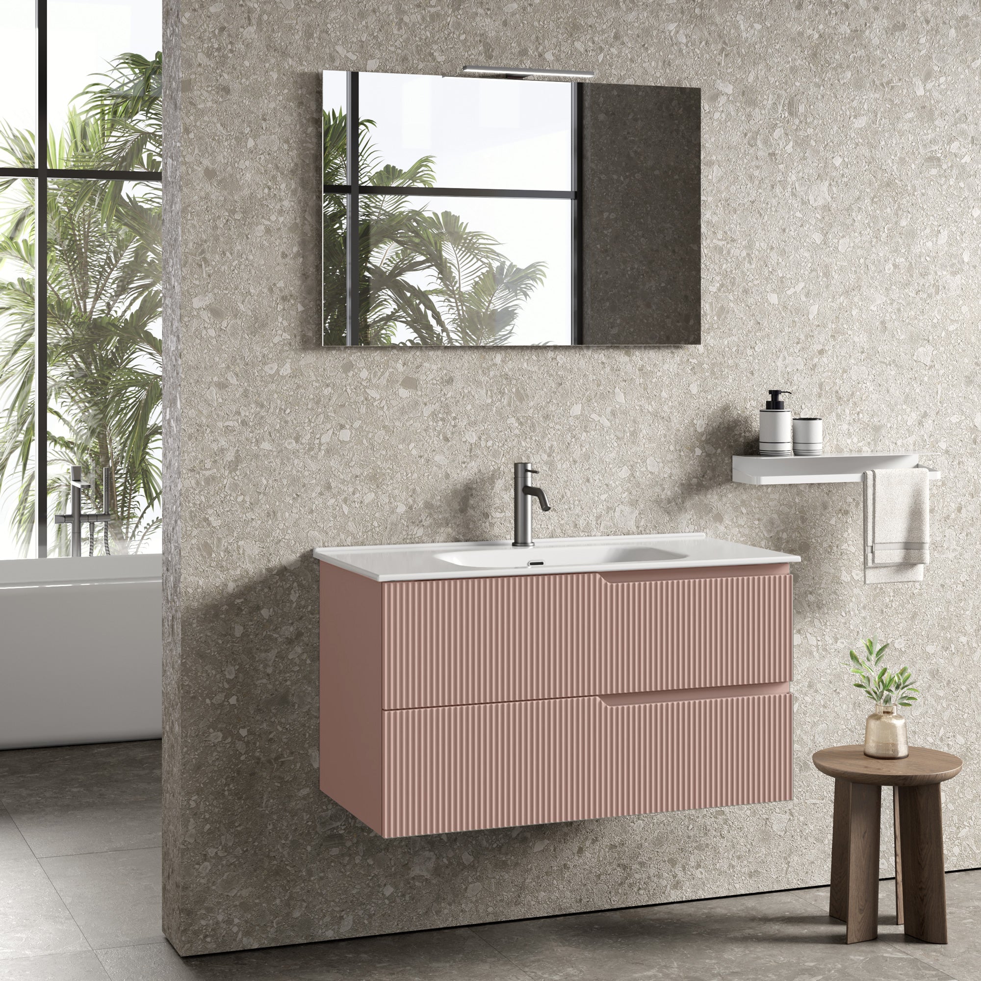 Composizione 4 pezzi EUPORIA | Rosa cipria