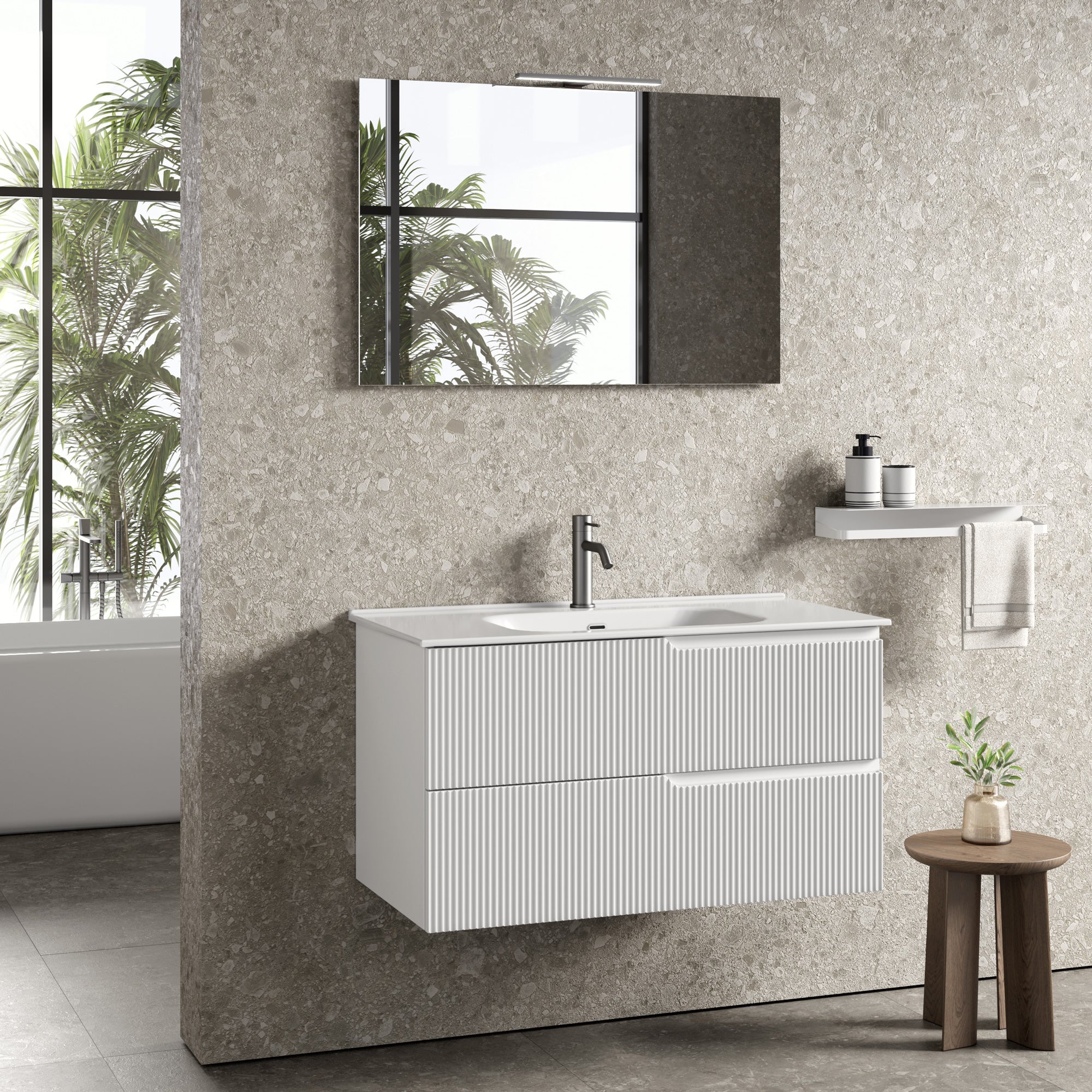 Composizione 4 pezzi EUPORIA | Bianco opaco