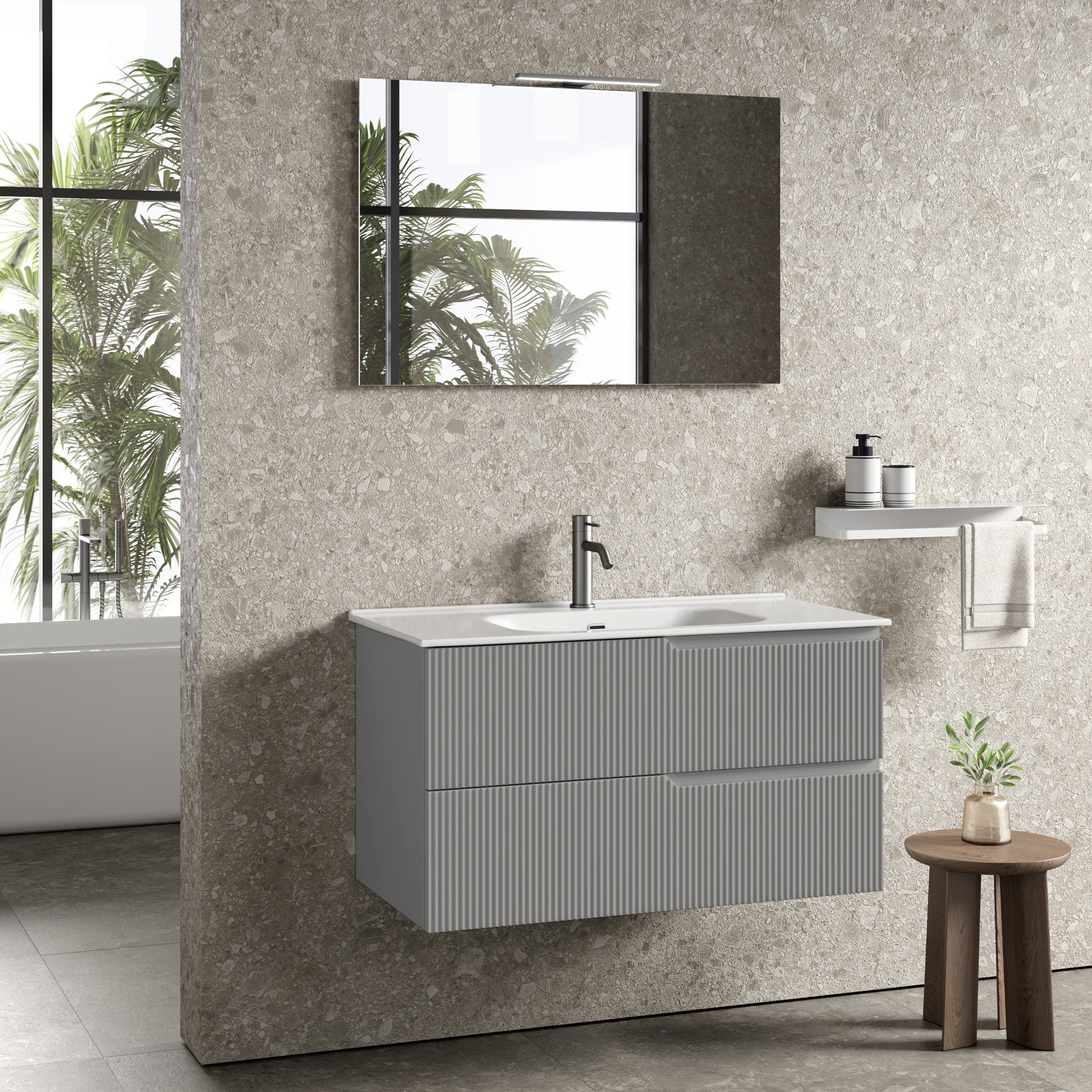 Composizione 4 pezzi EUPORIA | Grigio opaco