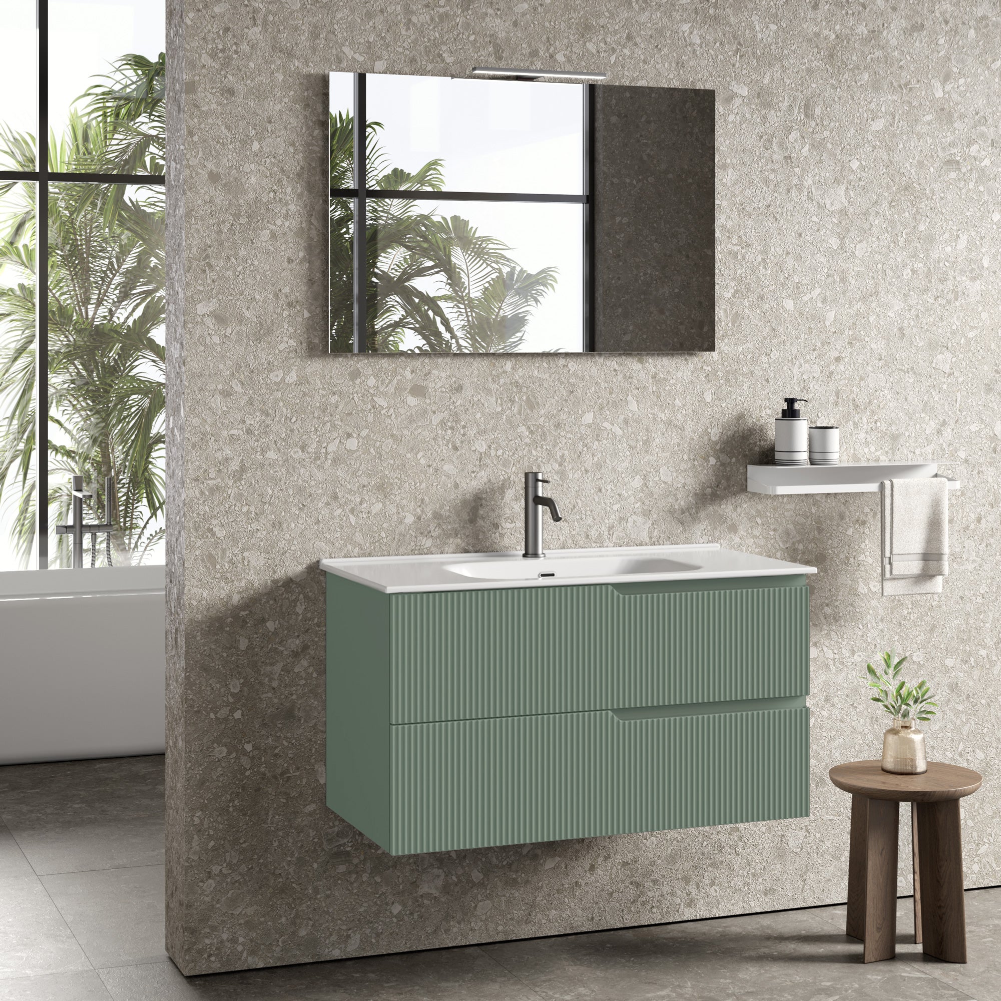 Composizione 4 pezzi EUPORIA | Verde salvia