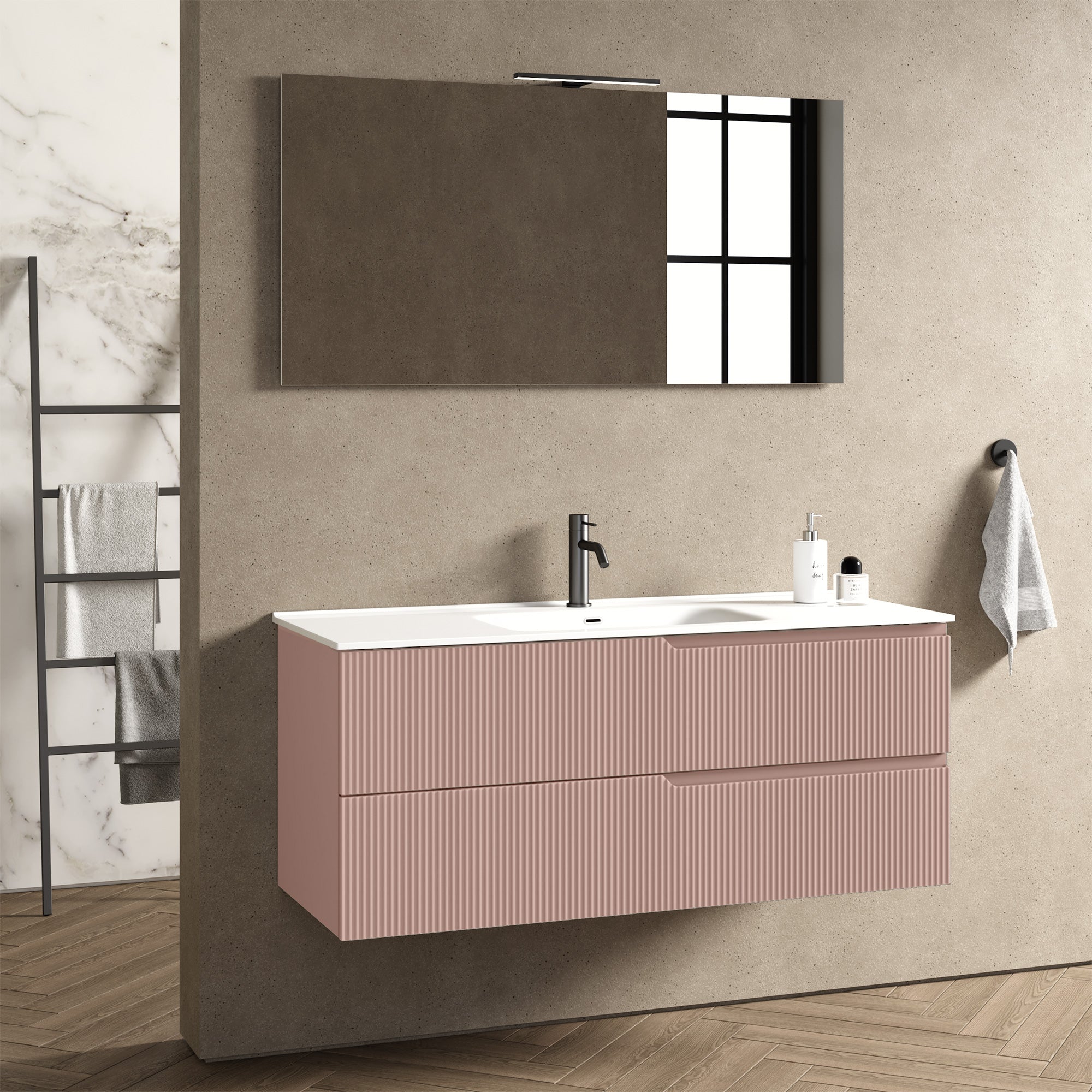 Composizione 4 pezzi EUPORIA | Rosa cipria