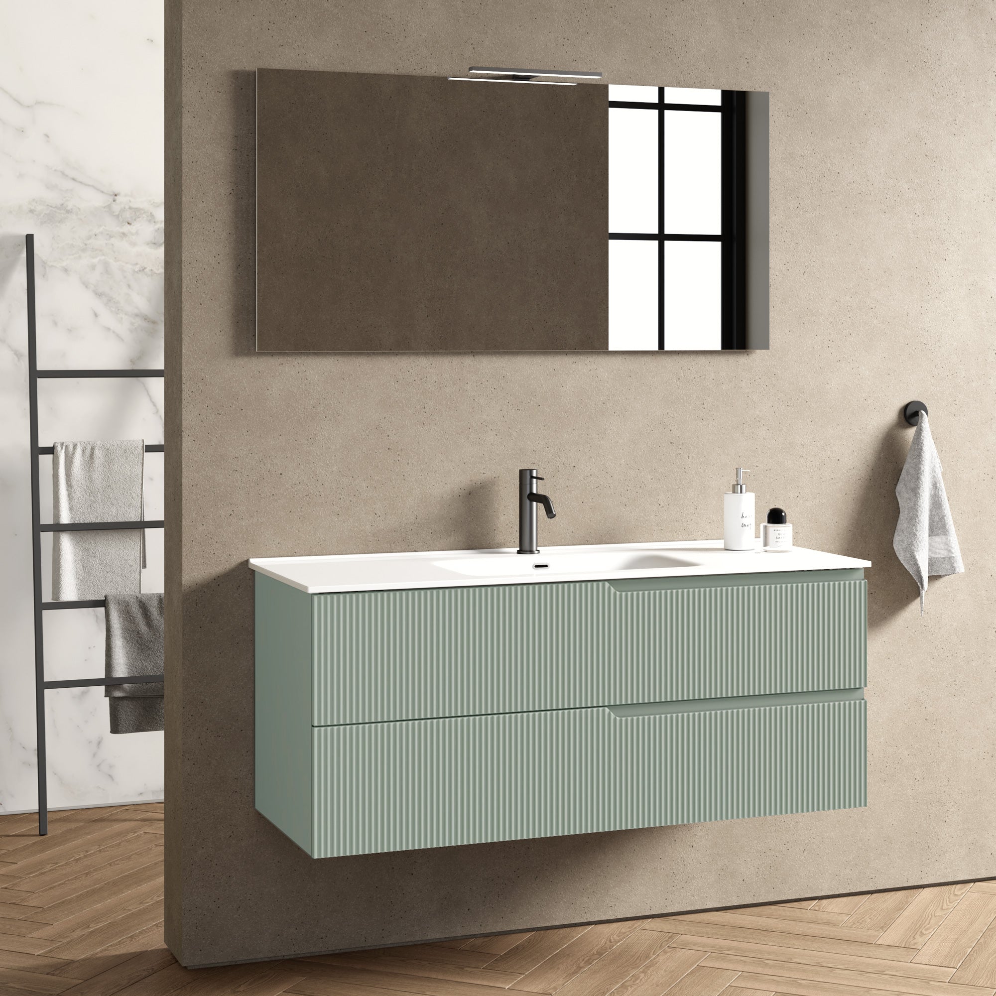 Composizione 4 pezzi EUPORIA | Verde salvia