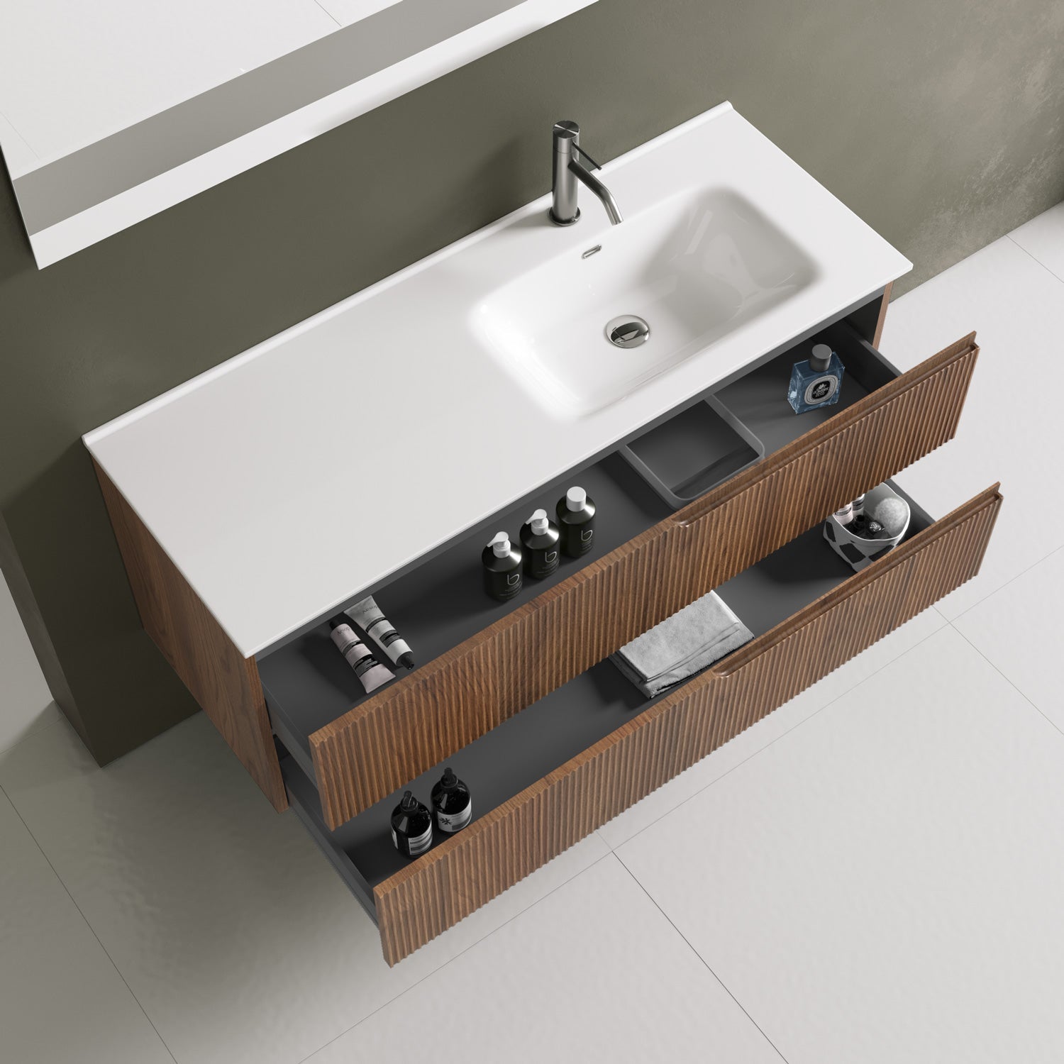 Composizione vasca DX 4 pezzi EUPORIA-41 | Rovere rio