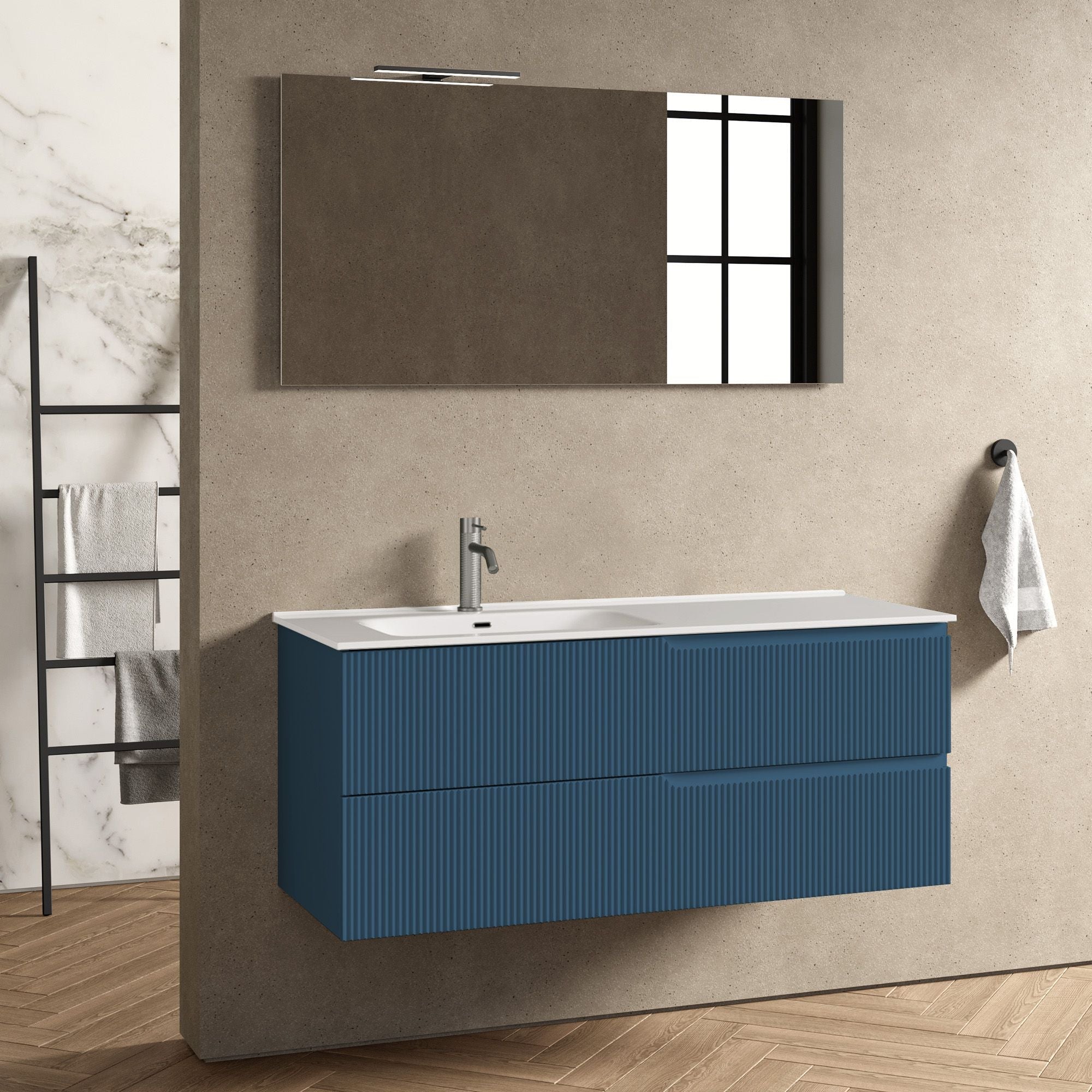 Composizione vasca SX EUPORIA-42 | Blu