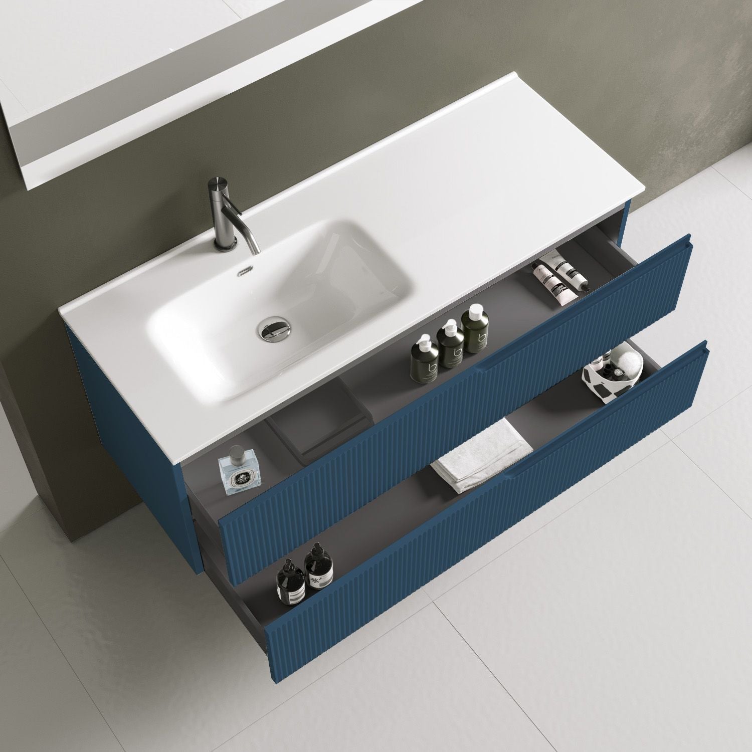 Composizione vasca SX EUPORIA-42 | Blu
