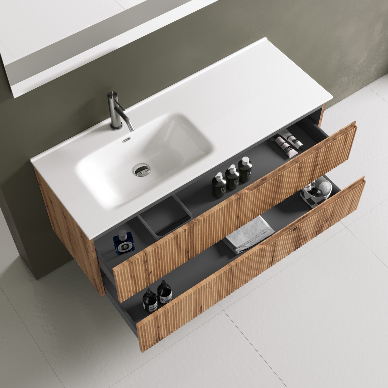 Composizione vasca SX 4 pezzi EUPORIA-42 | Quercia