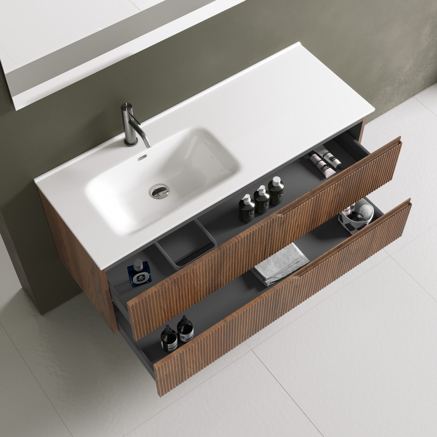 Composizione vasca SX 4 pezzi EUPORIA-42 | Rovere rio
