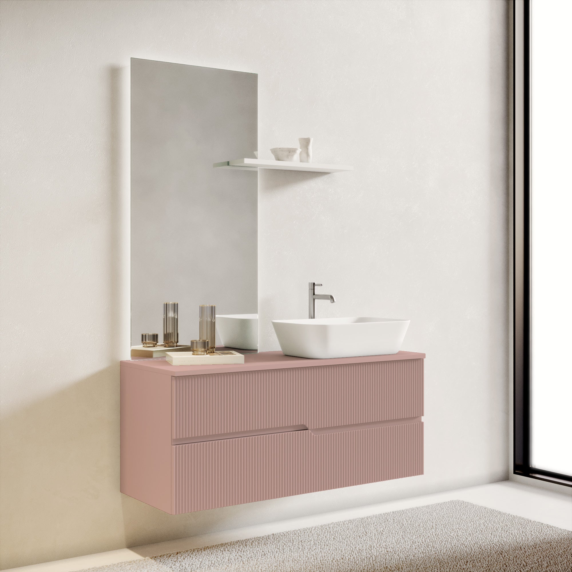 Composizione 4 pezzi EUPORIA-51 | Rosa cipria