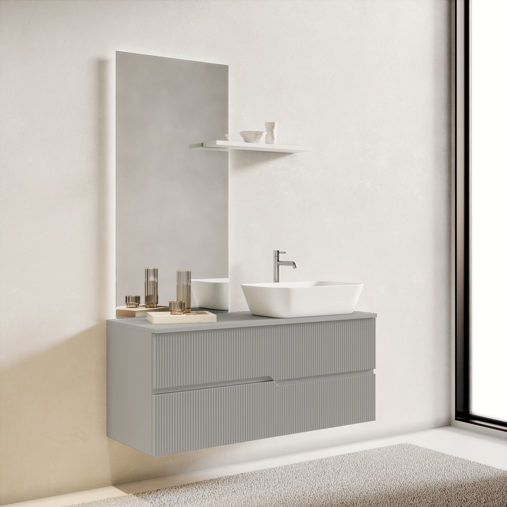 Composizione 4 pezzi EUPORIA-51 | Grigio opaco