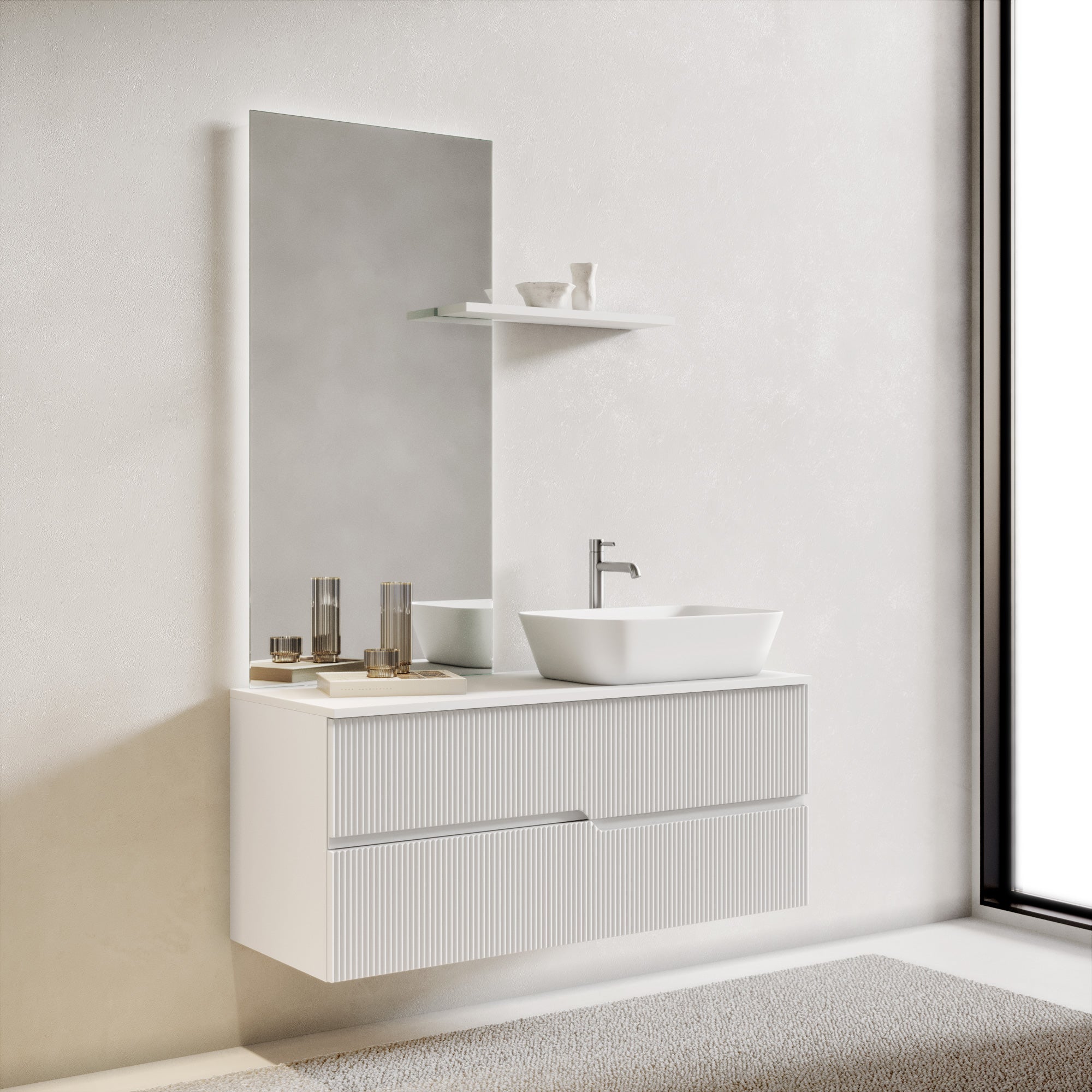 Composizione 4 pezzi EUPORIA-51 | Bianco opaco