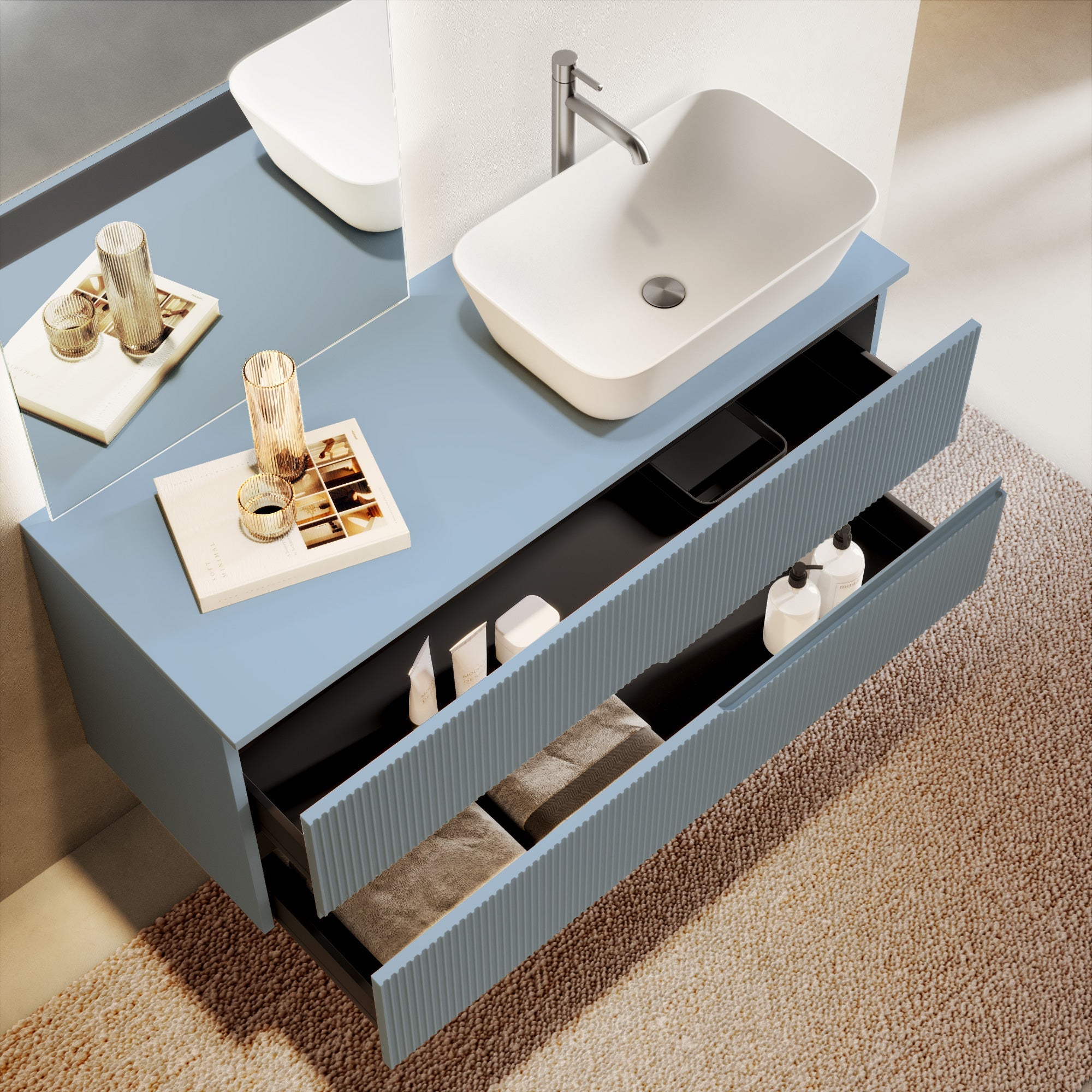 Composizione 4 pezzi EUPORIA-51 | Azzurro tiffany