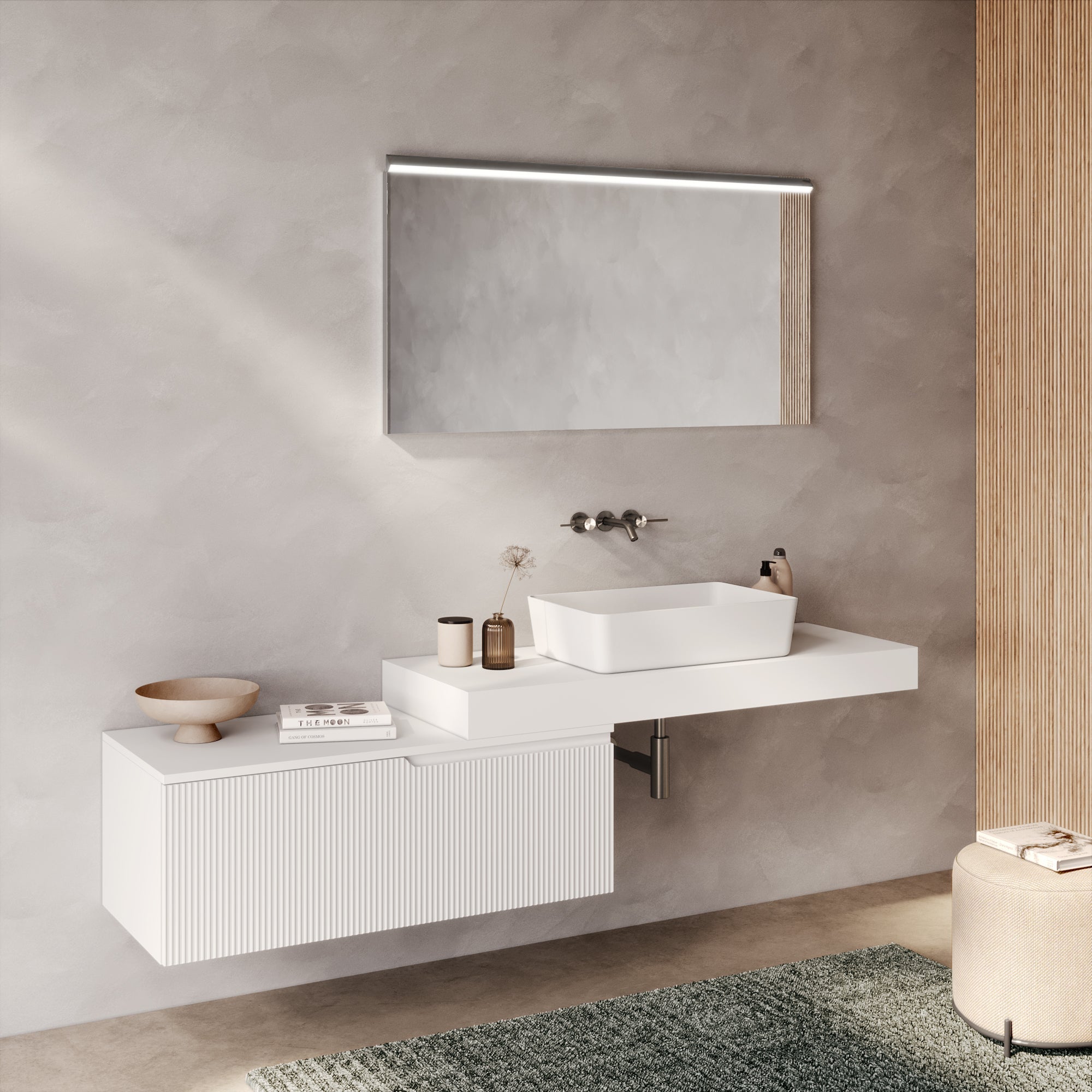 Composizione 4 pezzi EUPORIA-52 | Bianco opaco