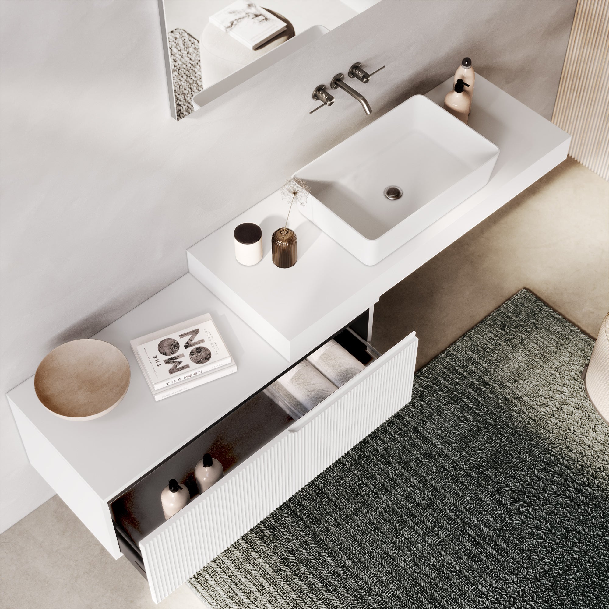 Composizione 4 pezzi EUPORIA-52 | Bianco opaco