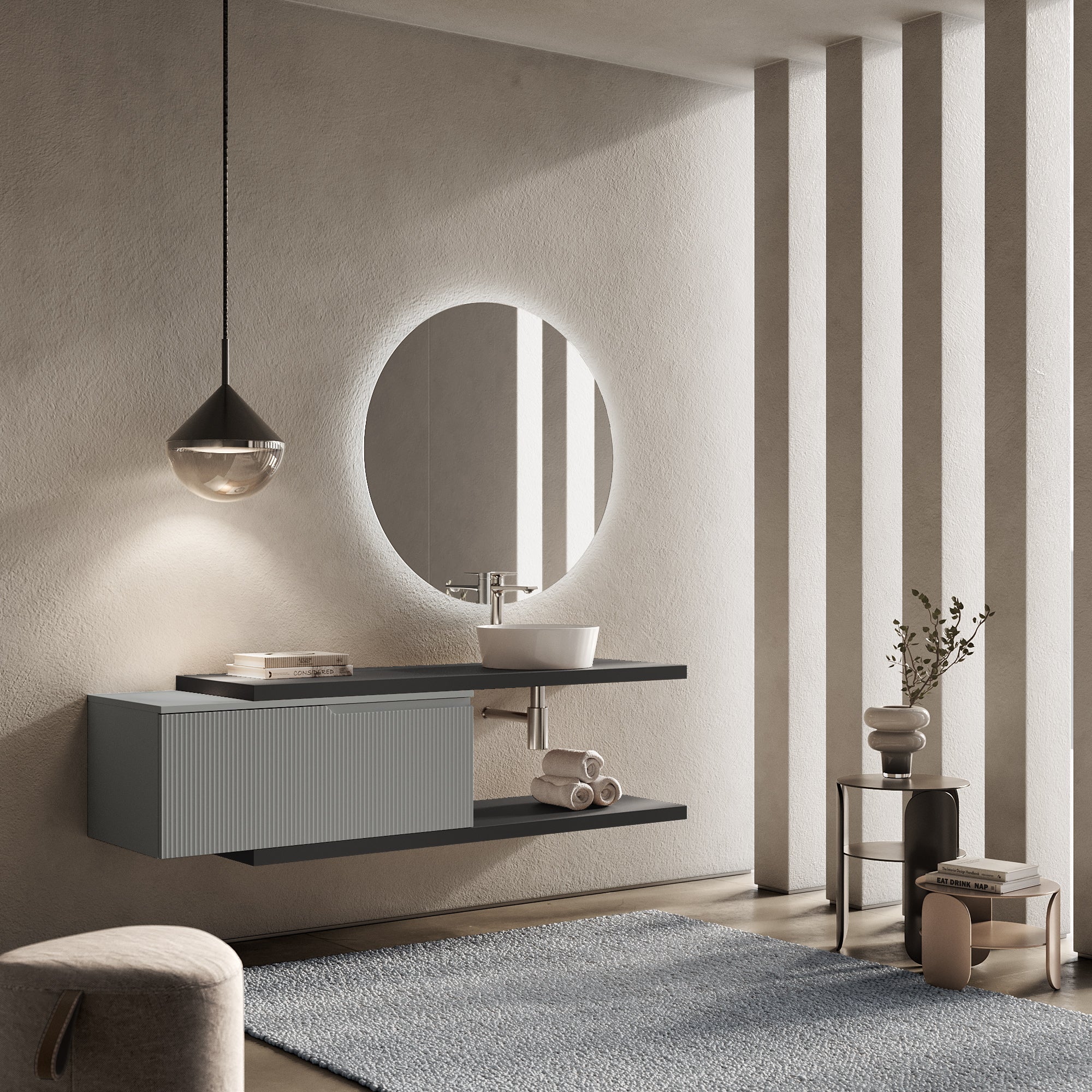 Composizione 5 pezzi EUPORIA-53 | Antracite/Grigio opaco