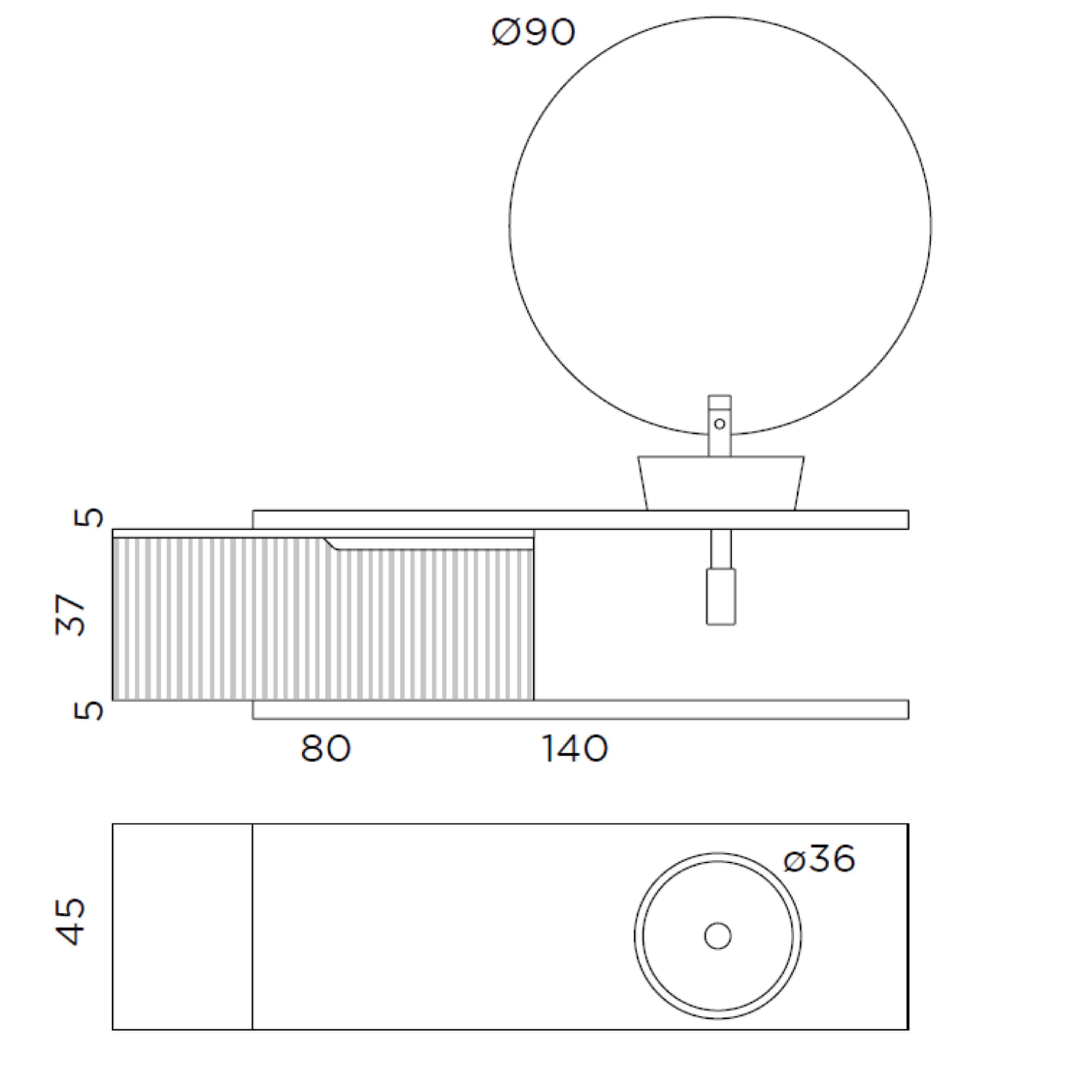 Composizione 5 pezzi EUPORIA-53 | Antracite/Rovere rio