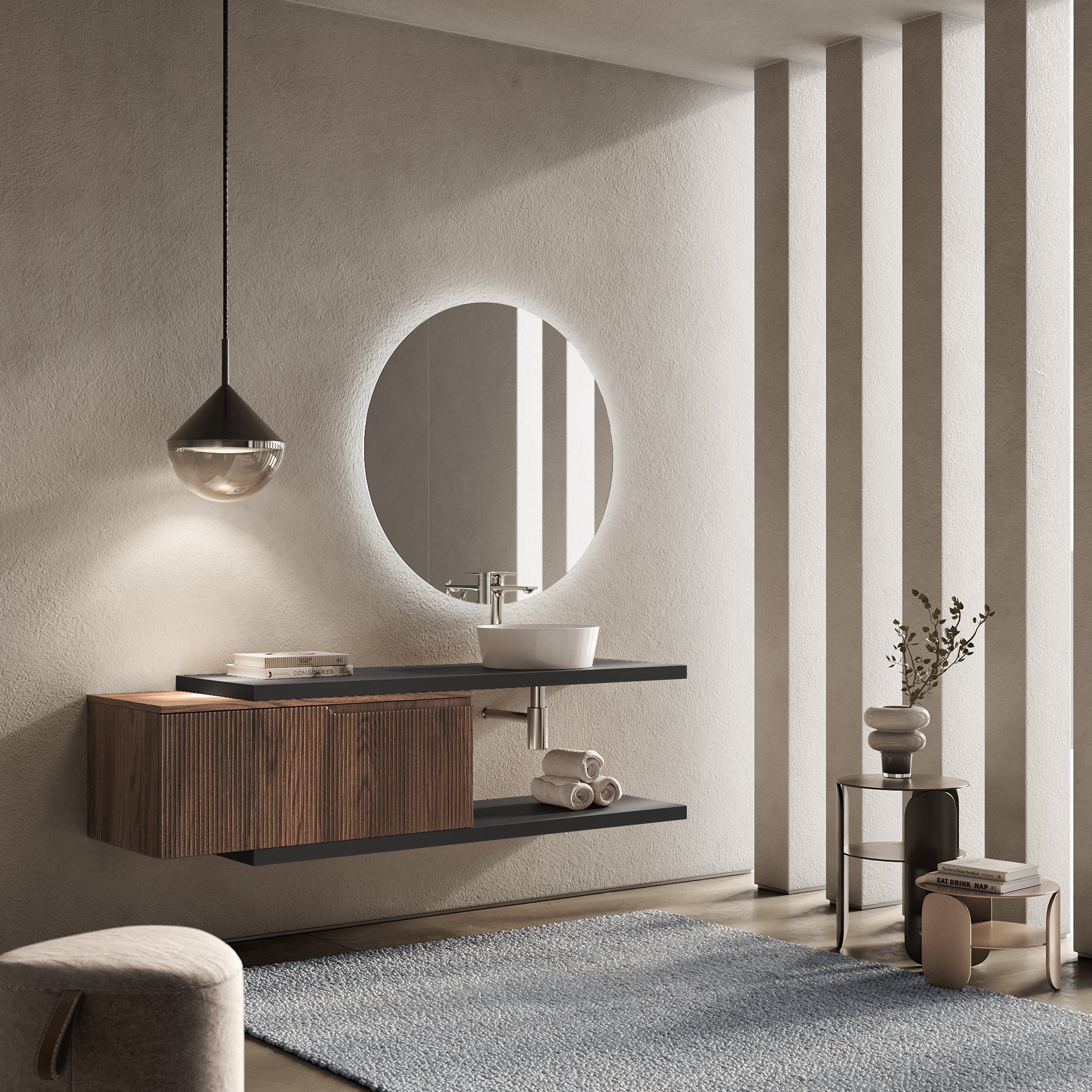 Composizione 5 pezzi EUPORIA-53 | Antracite/Rovere rio