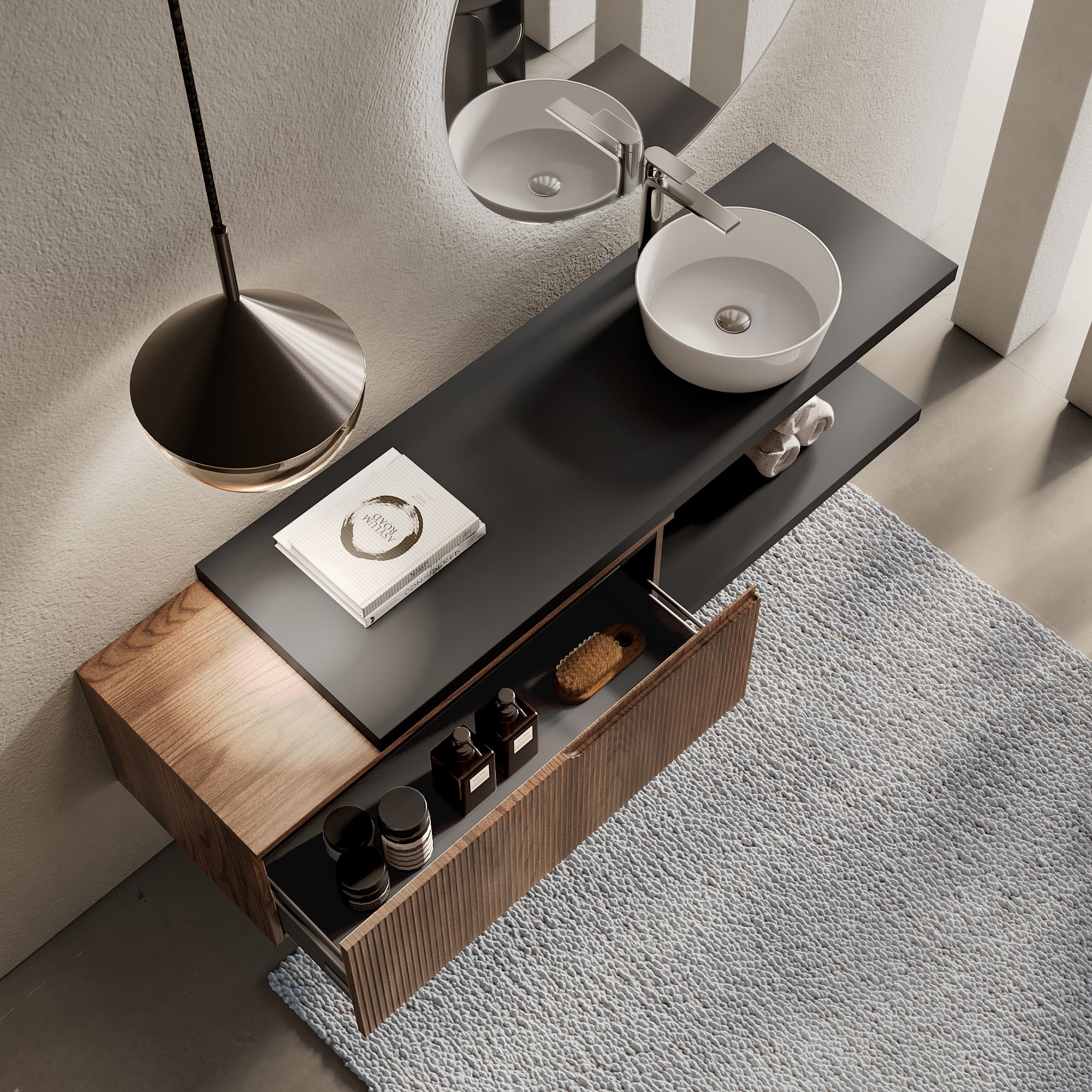 Composizione 5 pezzi EUPORIA-53 | Antracite/Rovere rio