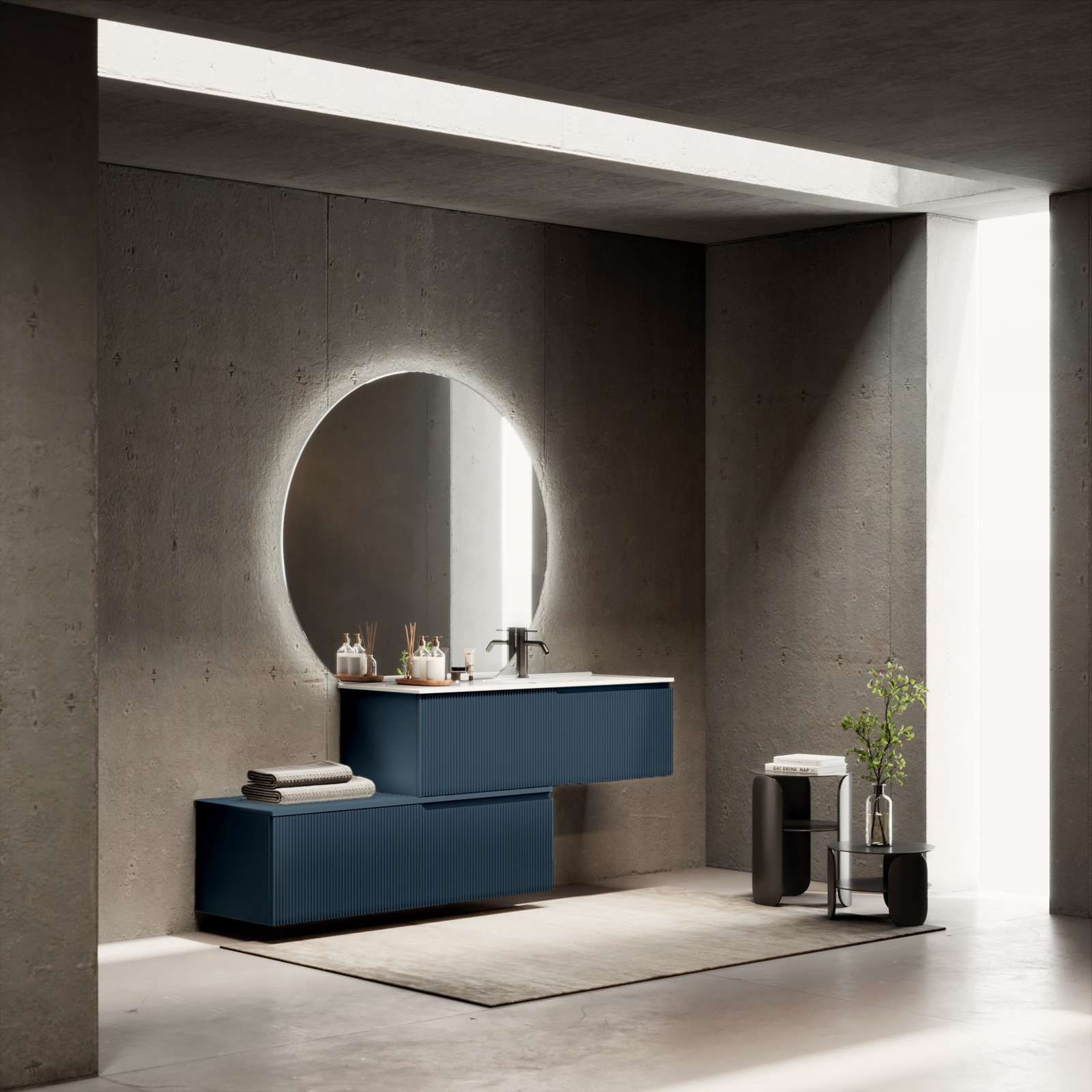 Composizione vasca DX EUPORIA-54 | Blu