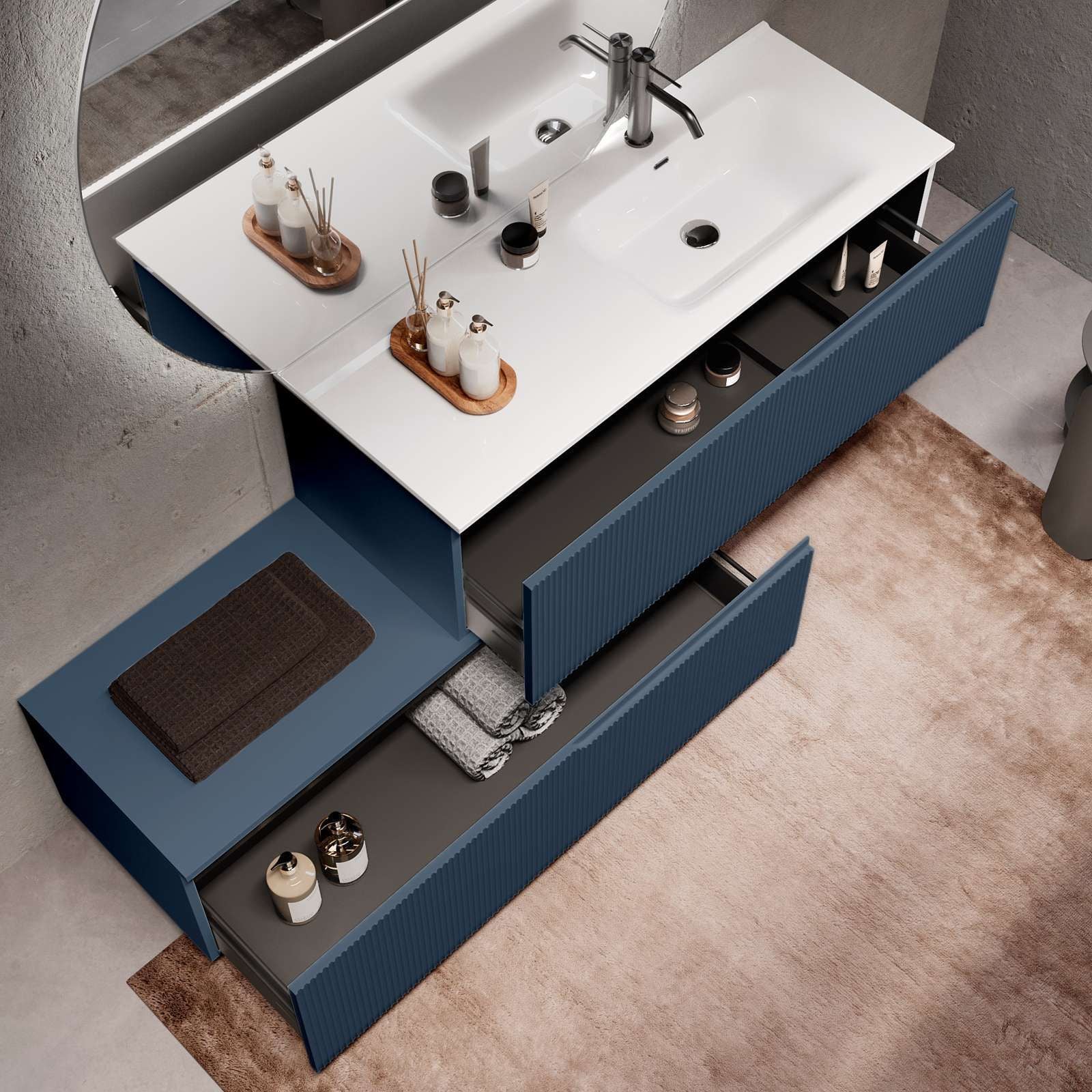 Composizione vasca DX EUPORIA-54 | Blu