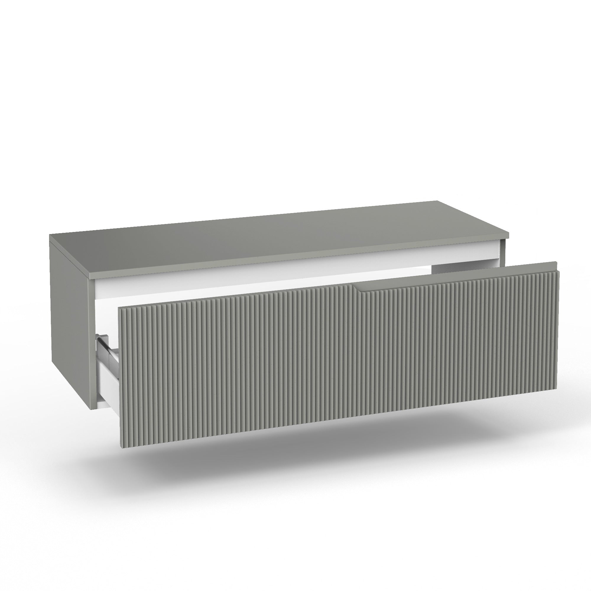 Composizione vasca DX 4 pezzi EUPORIA-54 | Bianco/Grigio opaco