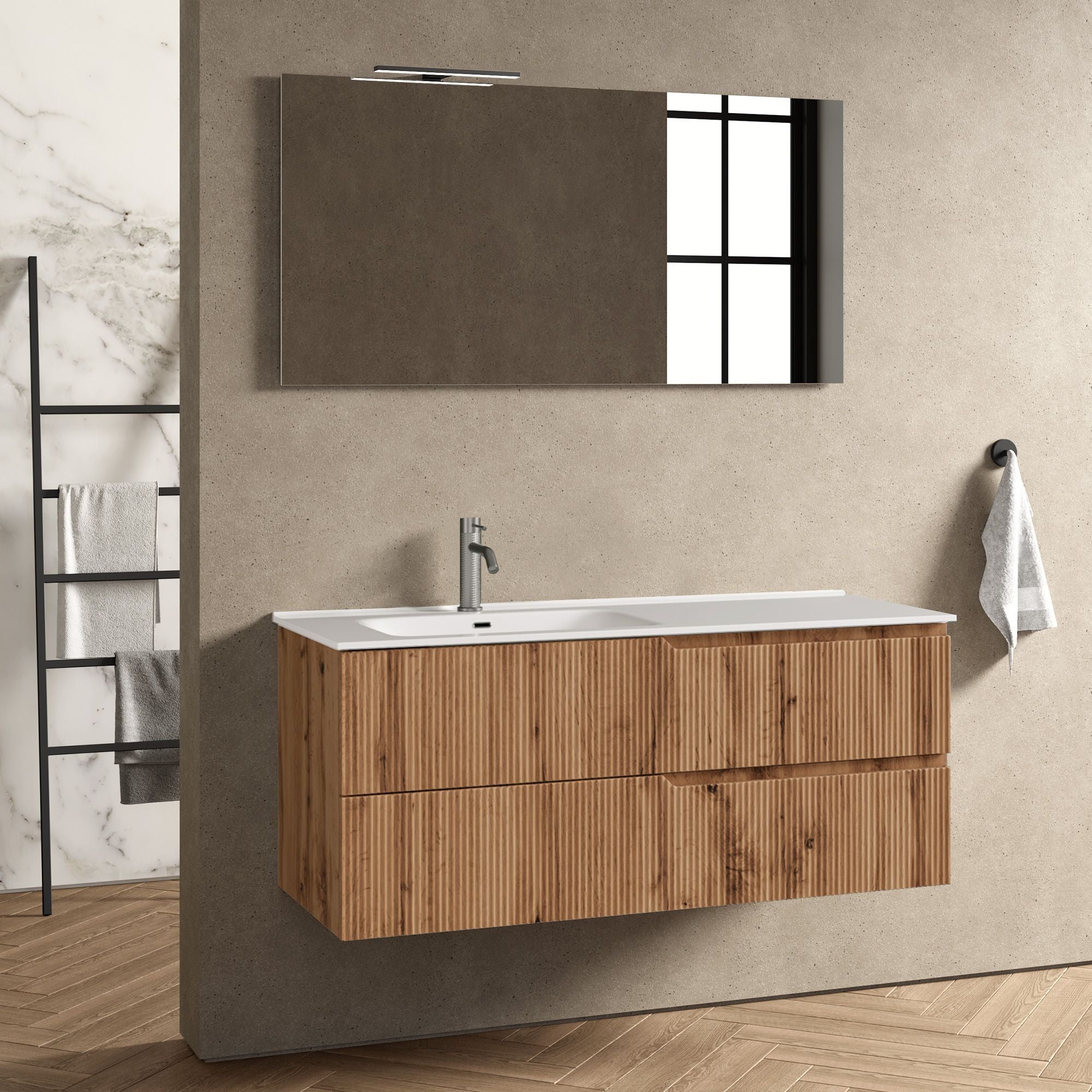 Composizione vasca SX EUPORIA-542 | Quercia