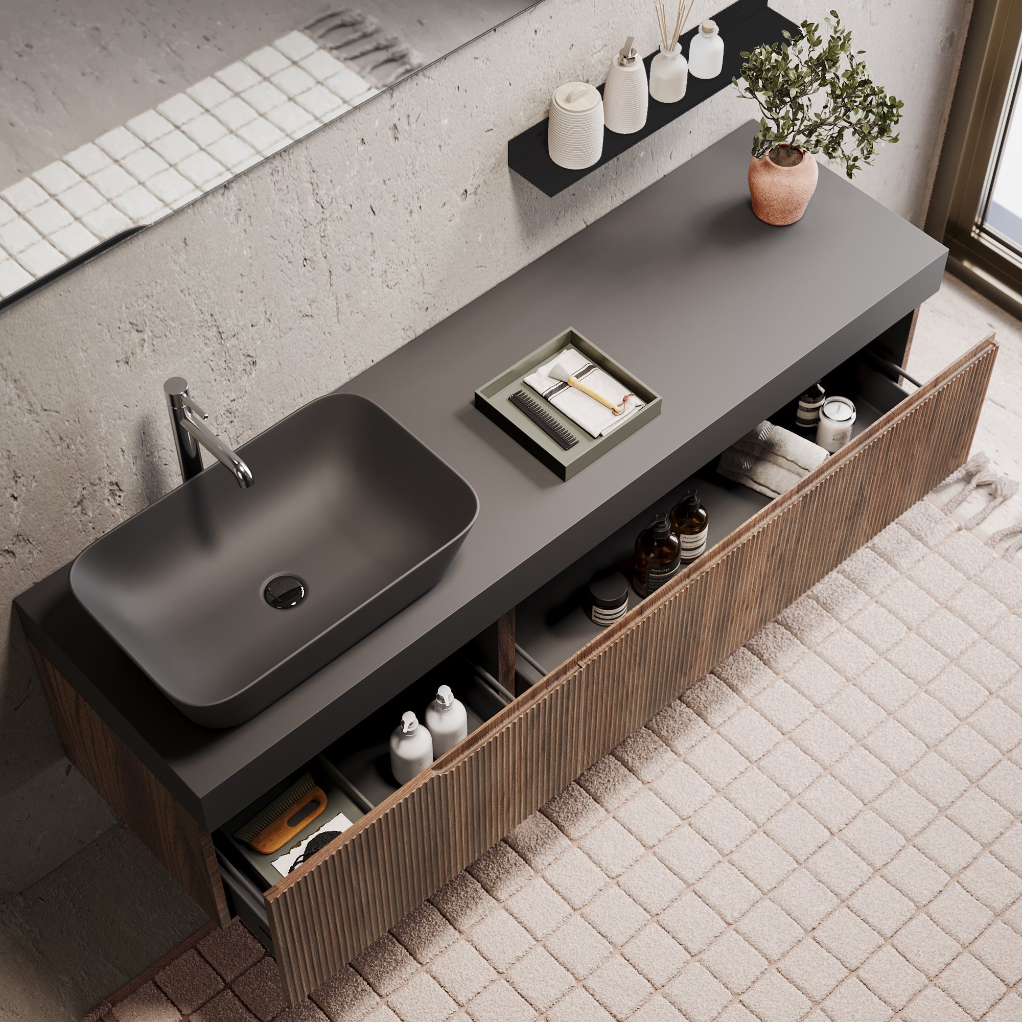 Composizione 7 pezzi EUPORIA-56 | Rovere rio
