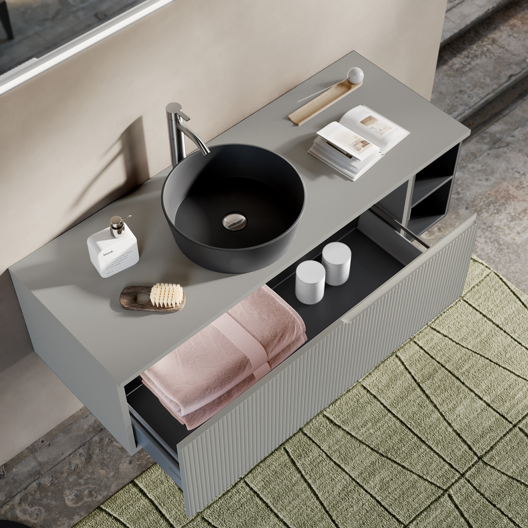 Composizione 5 pezzi EUPORIA-58 | Grigio opaco