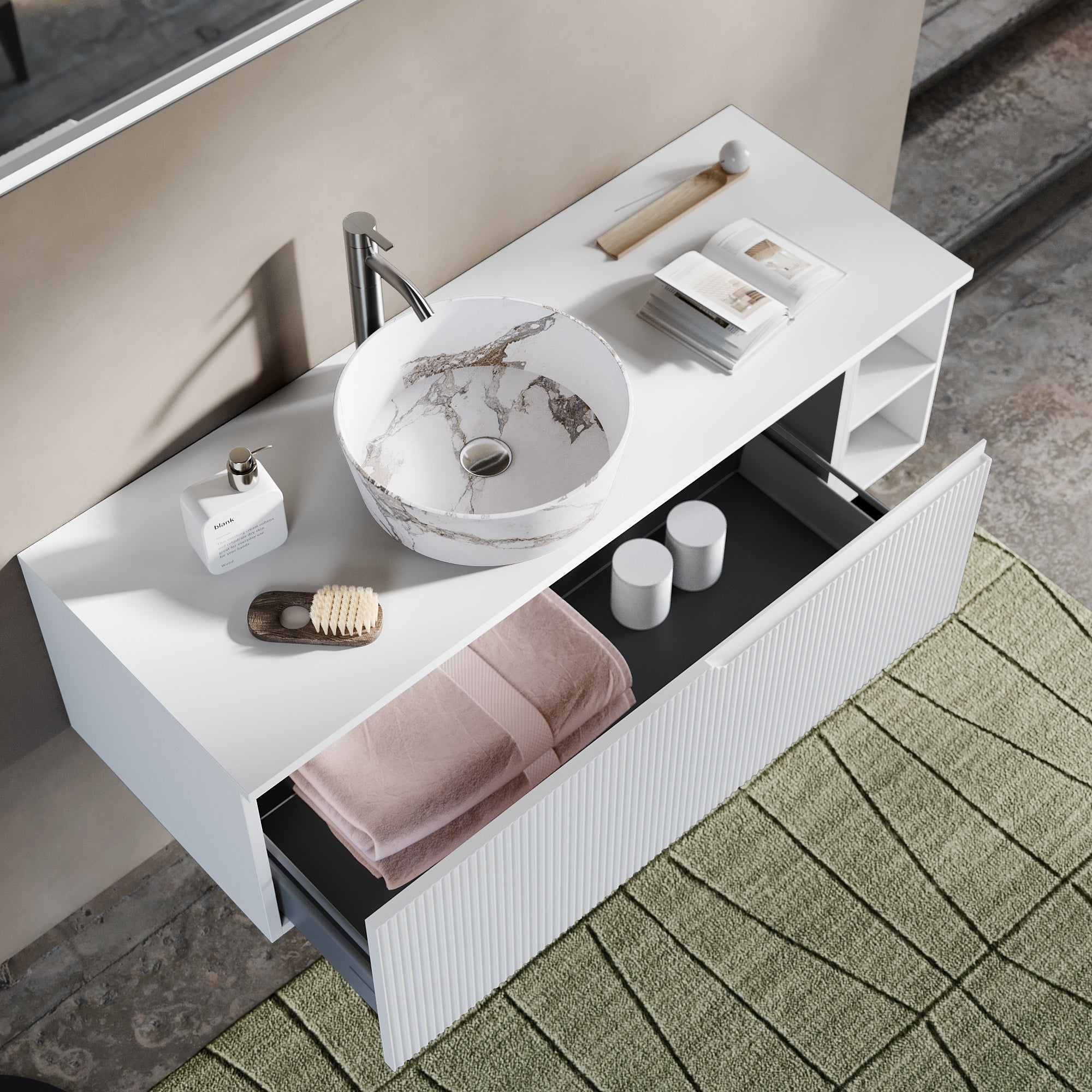 Composizione 5 pezzi EUPORIA-58 | Bianco opaco