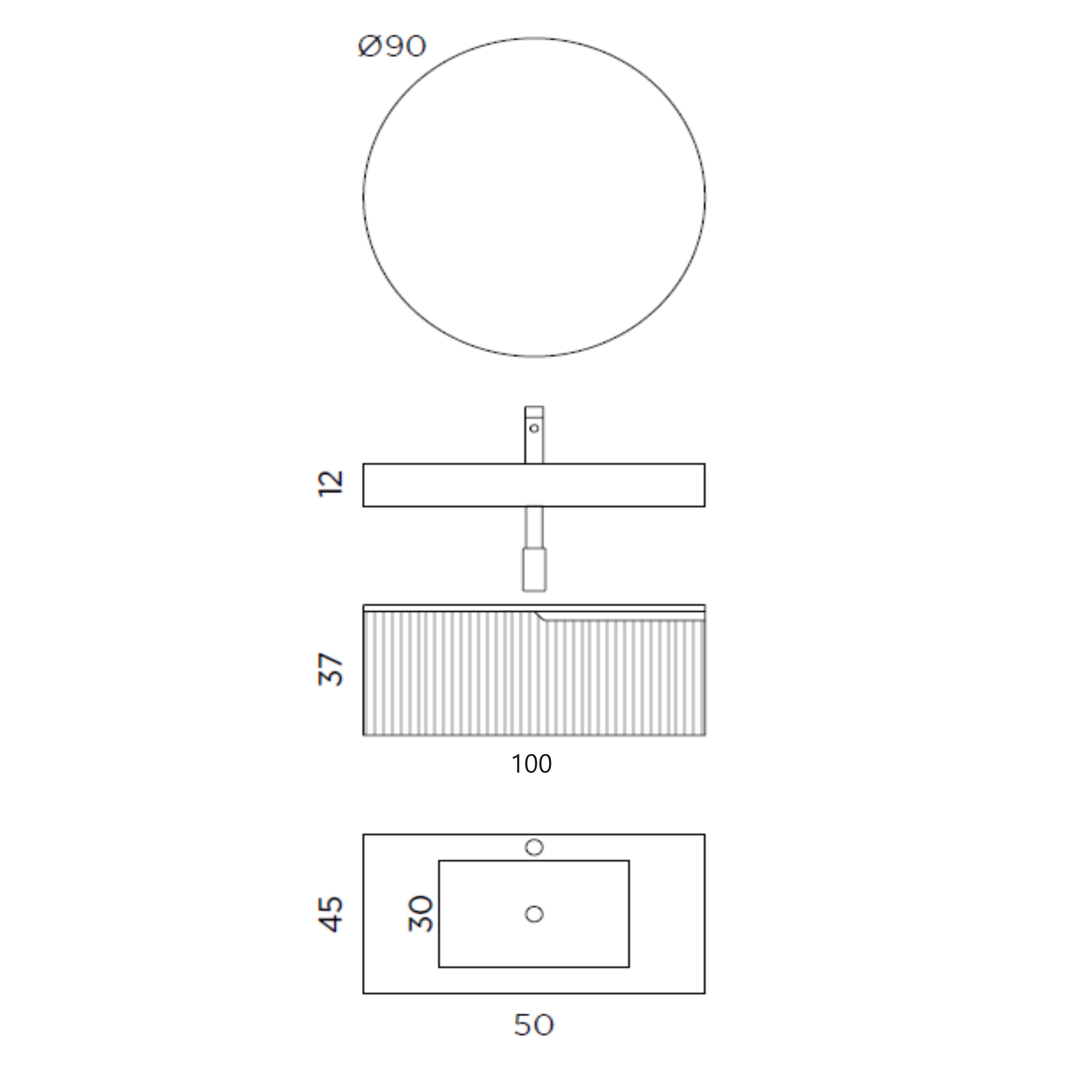 Composizione 3 pezzi EUPORIA-59 | Bianco Lucido/Rosa cipria