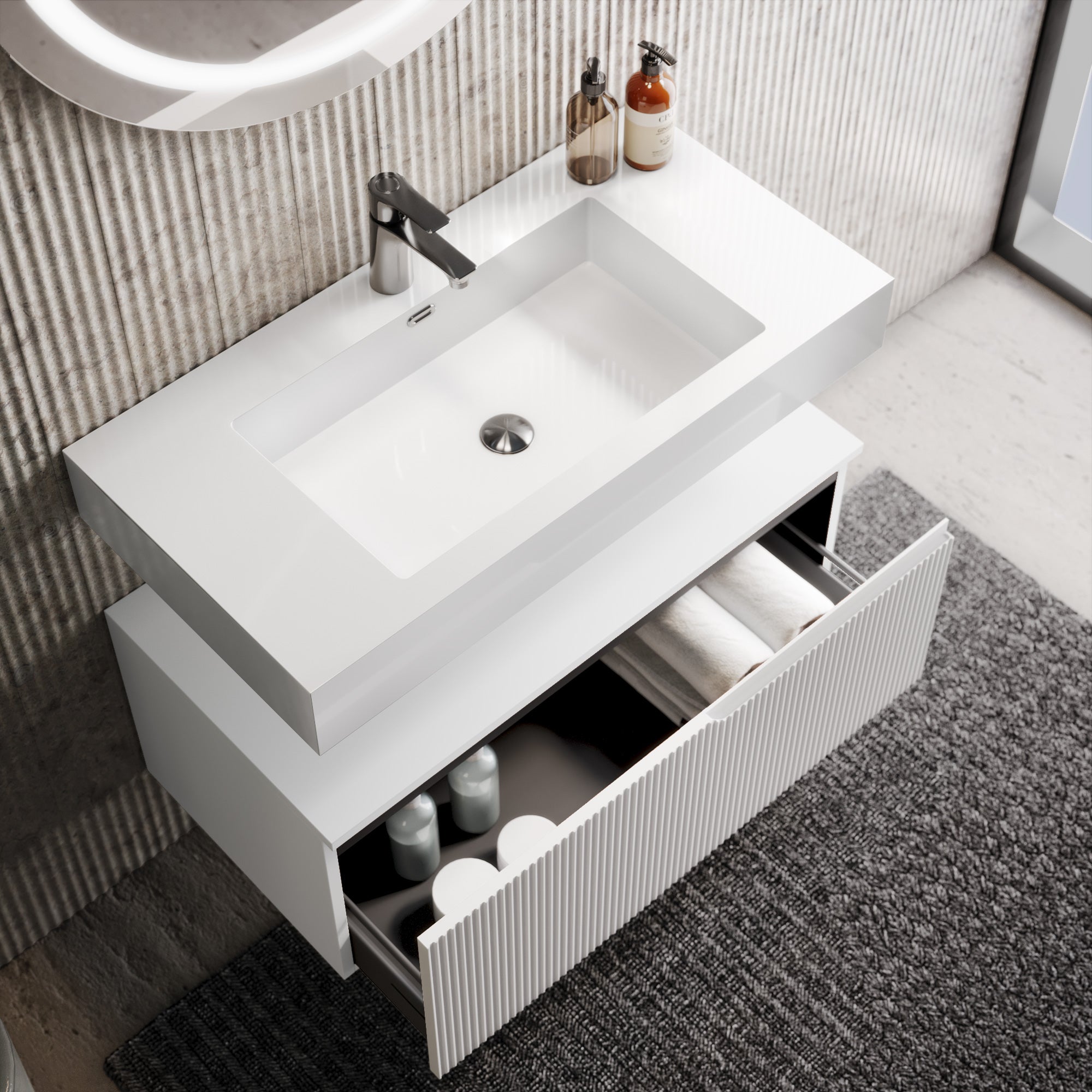 Composizione 3 pezzi EUPORIA-59 | Bianco