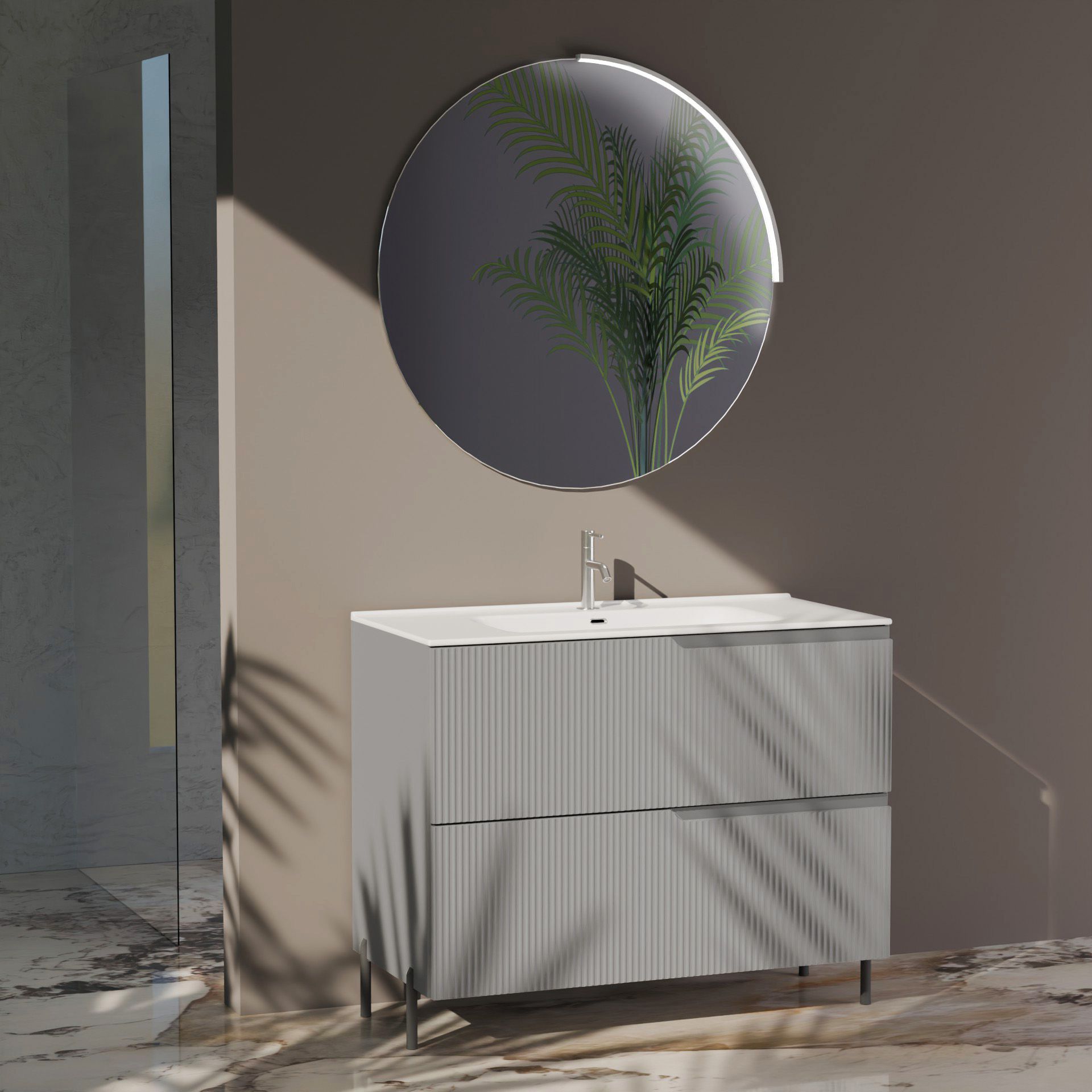 Composizione a terra EUPORIA-74 | Grigio opaco