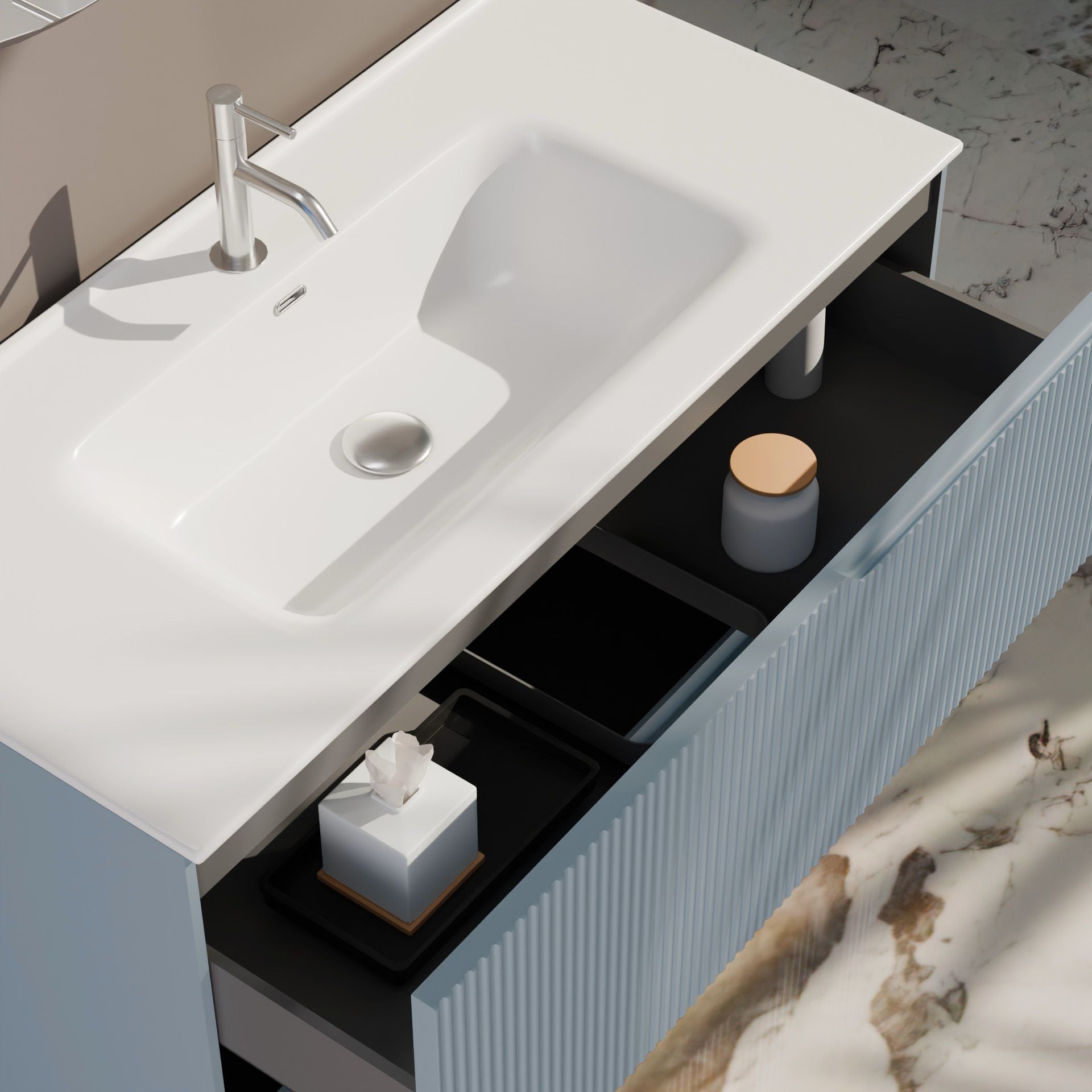 Composizione a terra EUPORIA-74 | Azzurro tiffany