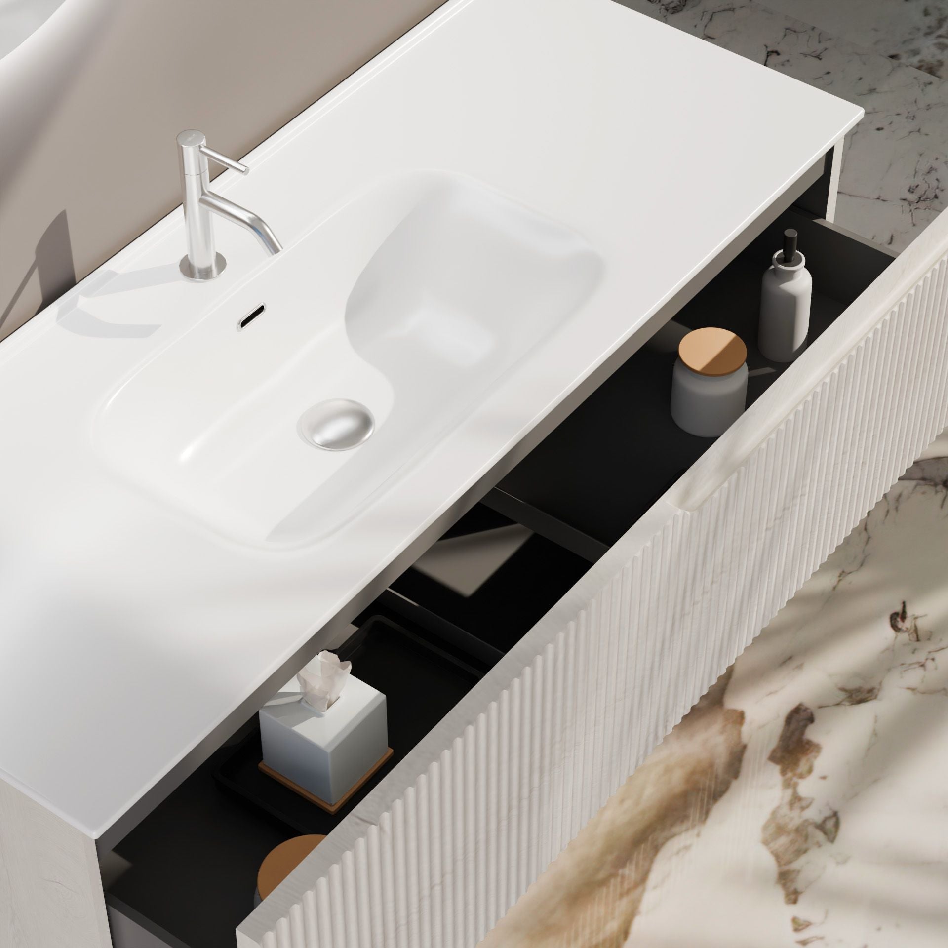 Composizione a terra EUPORIA-75 | Rovere alaska