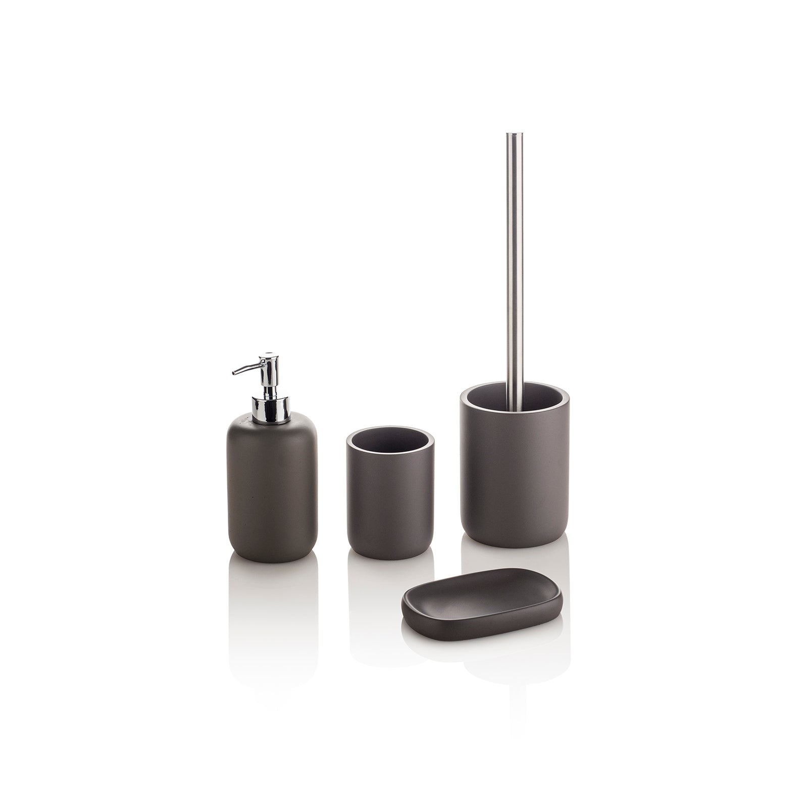 Set bagno 4 pezzi KOVA | Grigio