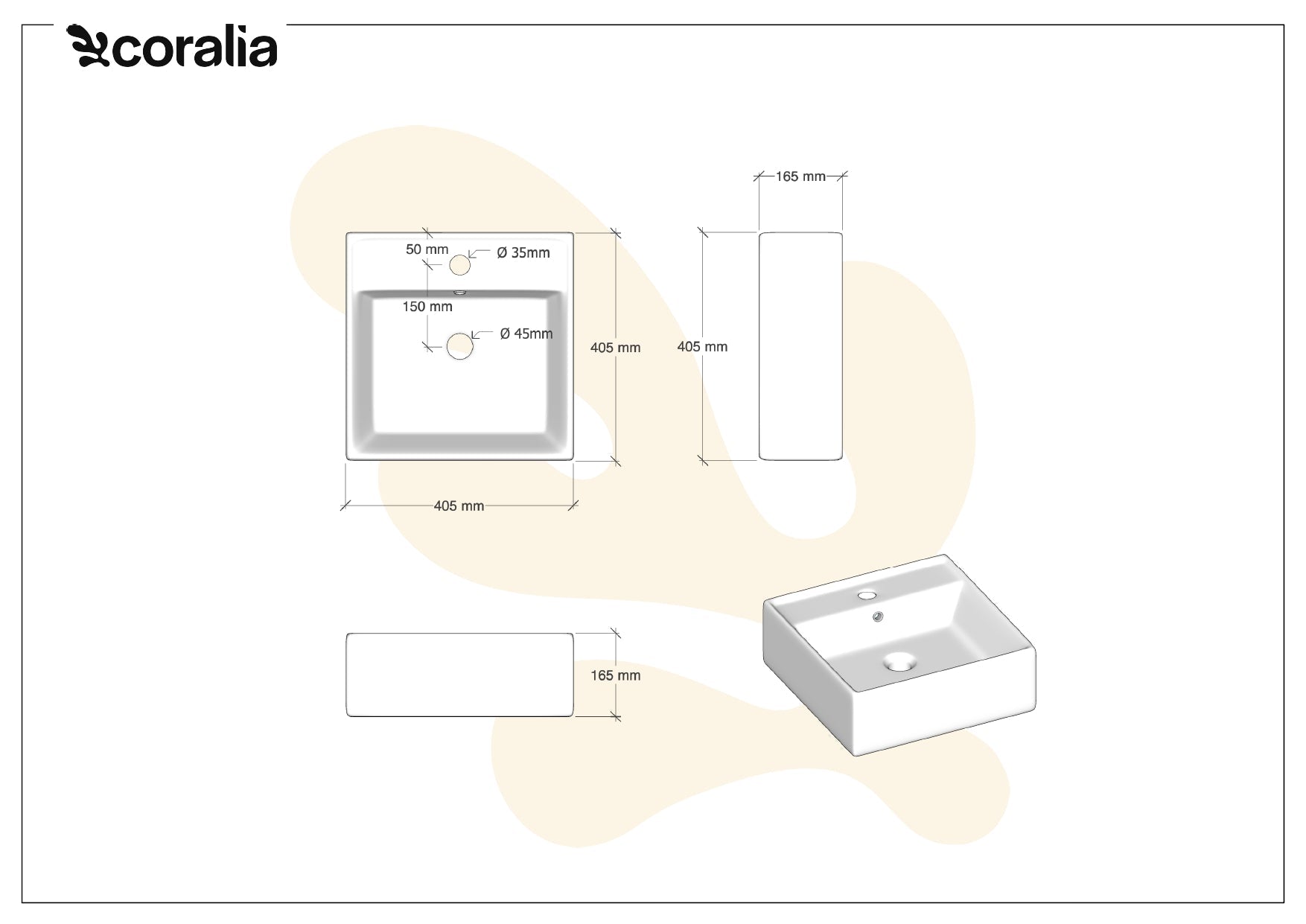 Lavabo da appoggio SUIT | Bianco