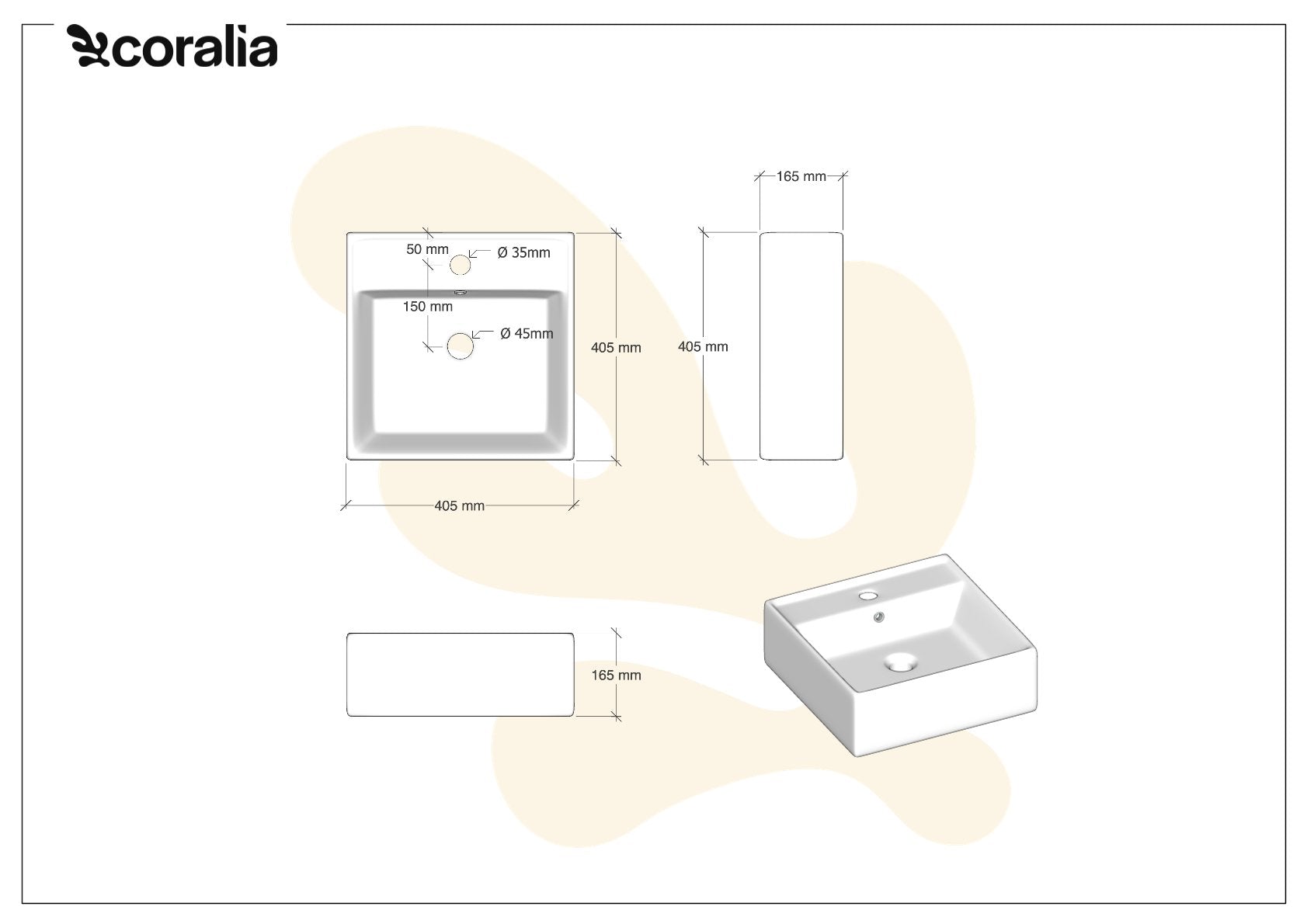 Lavabo da appoggio SUIT | Bianco