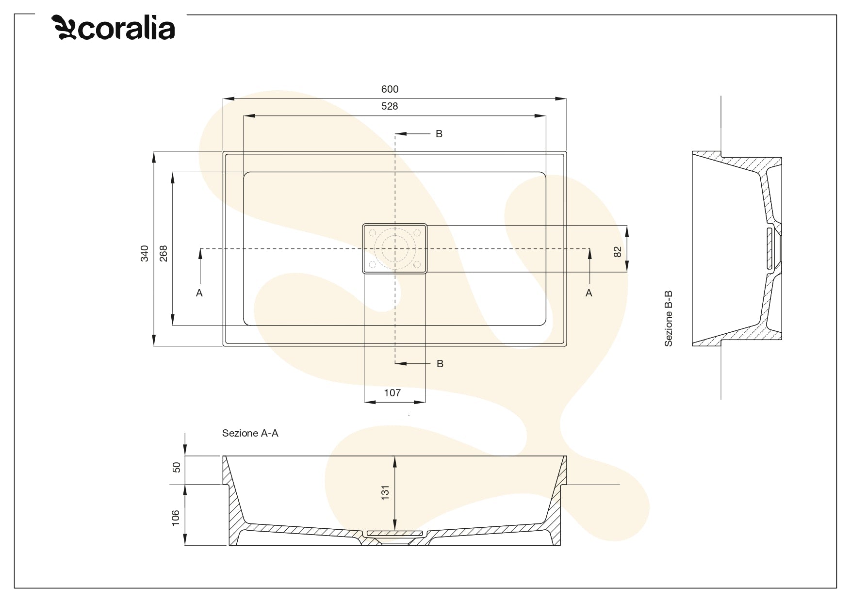 Lavabo da semi incasso KIRY 4 | Bianco