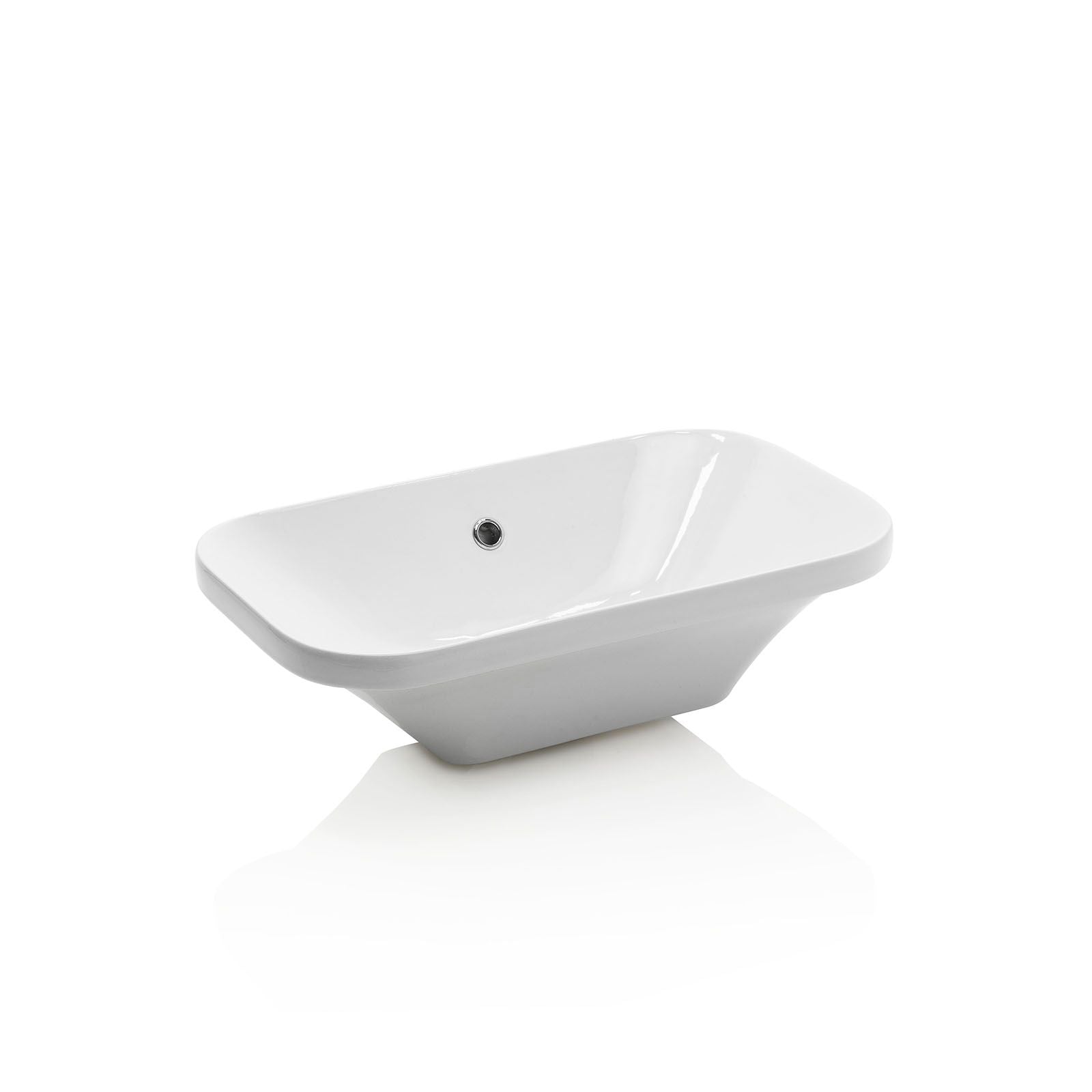Lavabo da semi incasso TIKTA | Bianco lucido