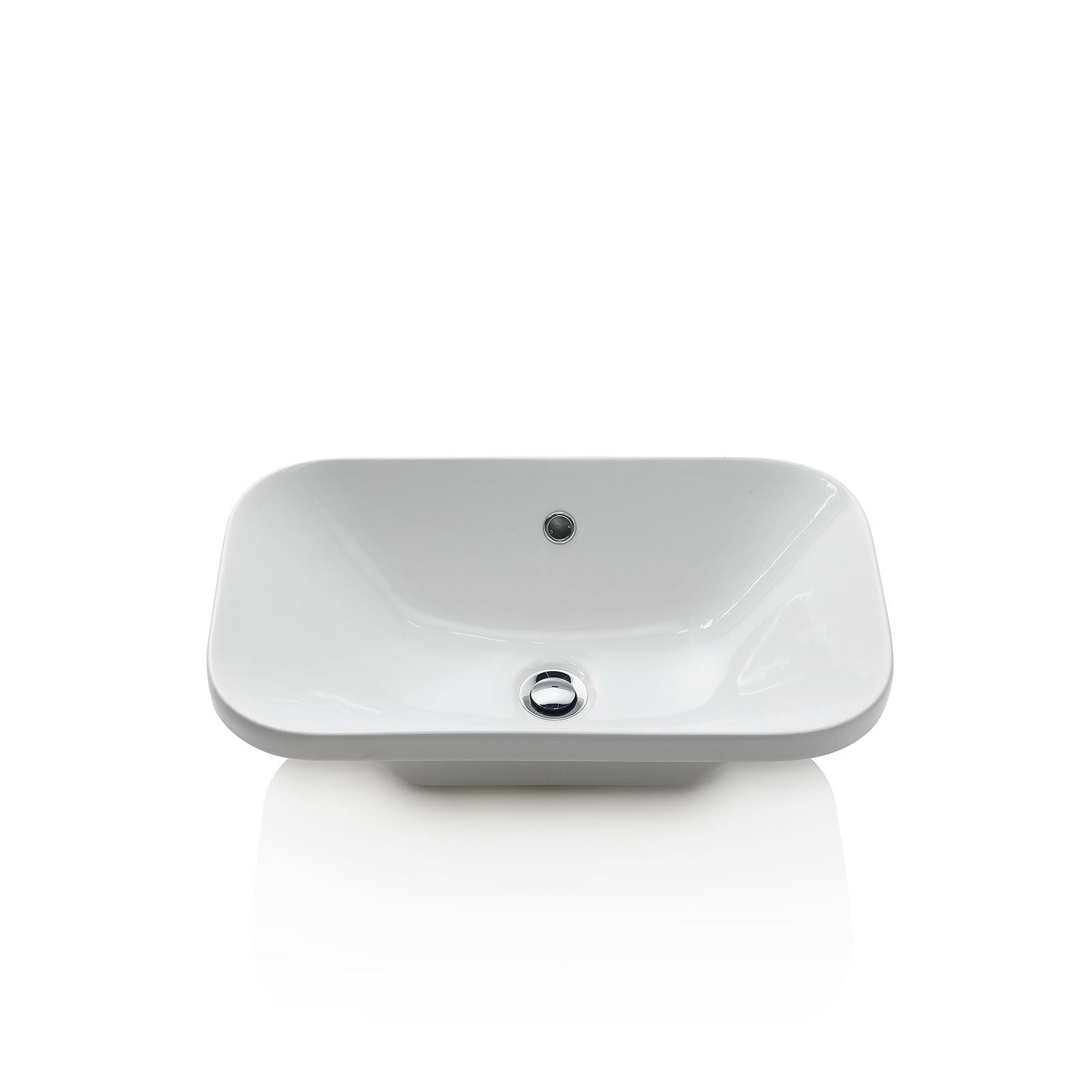 Lavabo da semi incasso TIKTA | Bianco lucido