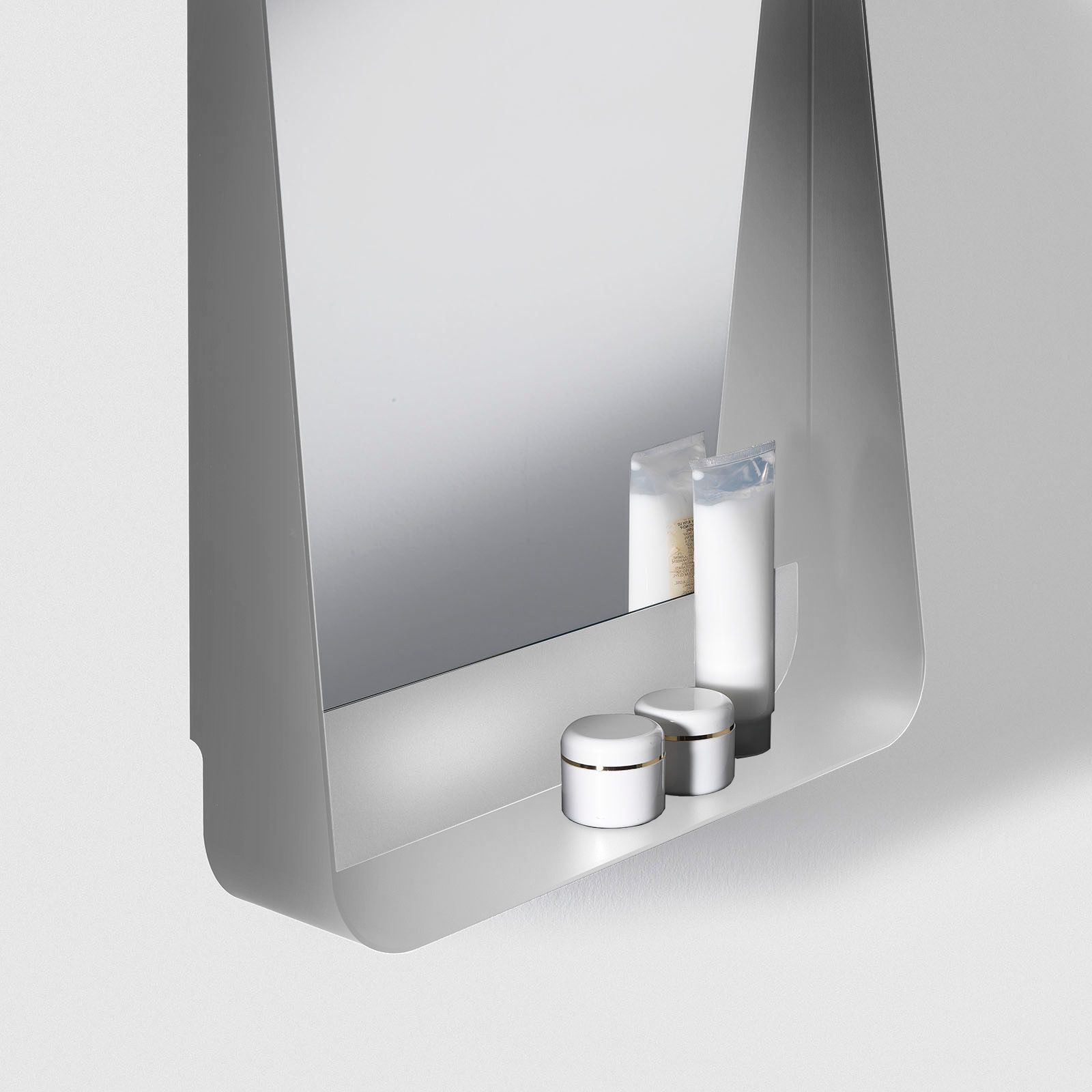 Specchio con mensola e led YOON50 | Bianco