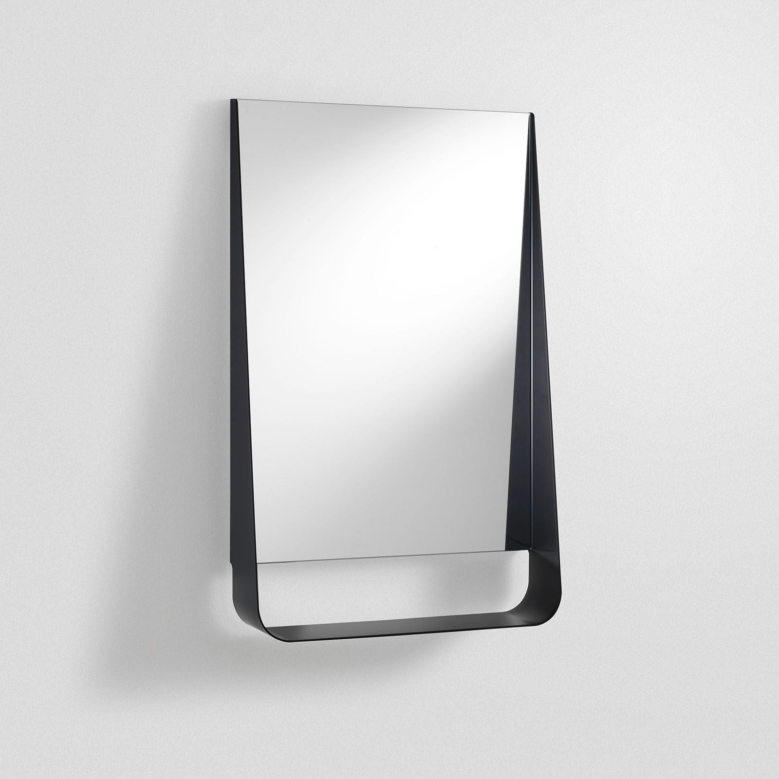 Specchio con mensola e led YOON50 | Nero