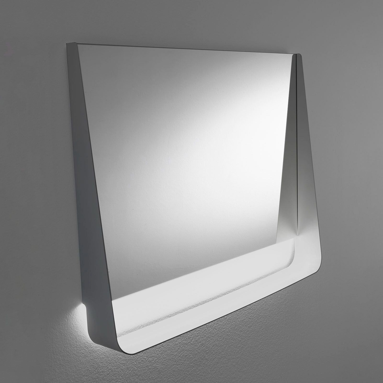Specchio con mensola e led YOON90 | Bianco