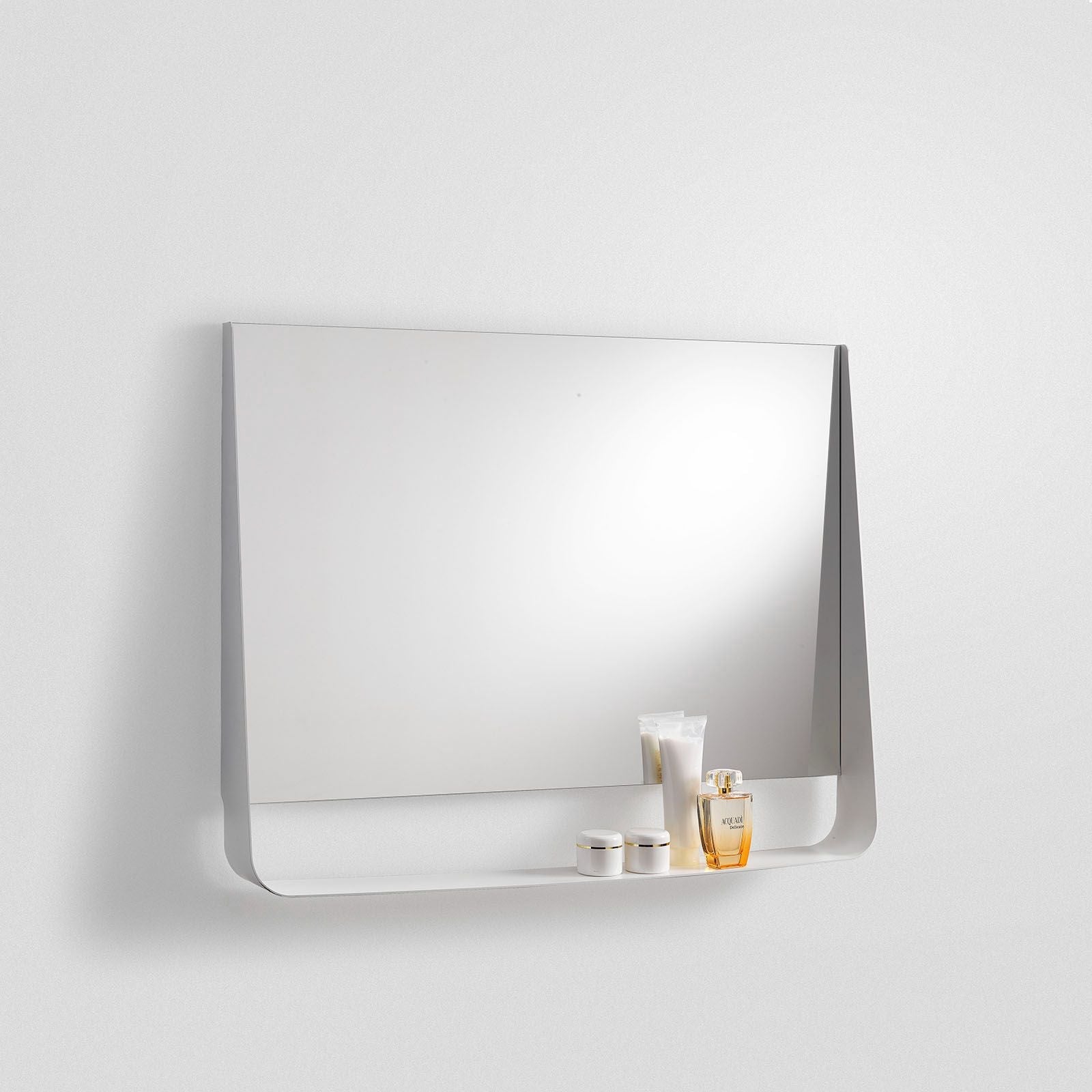 Specchio con mensola e led YOON90 | Bianco
